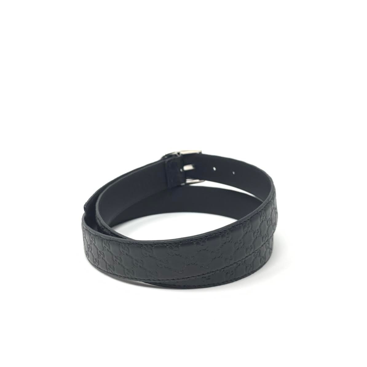 Gucci Black Guccissima Leather Belt - Size 38