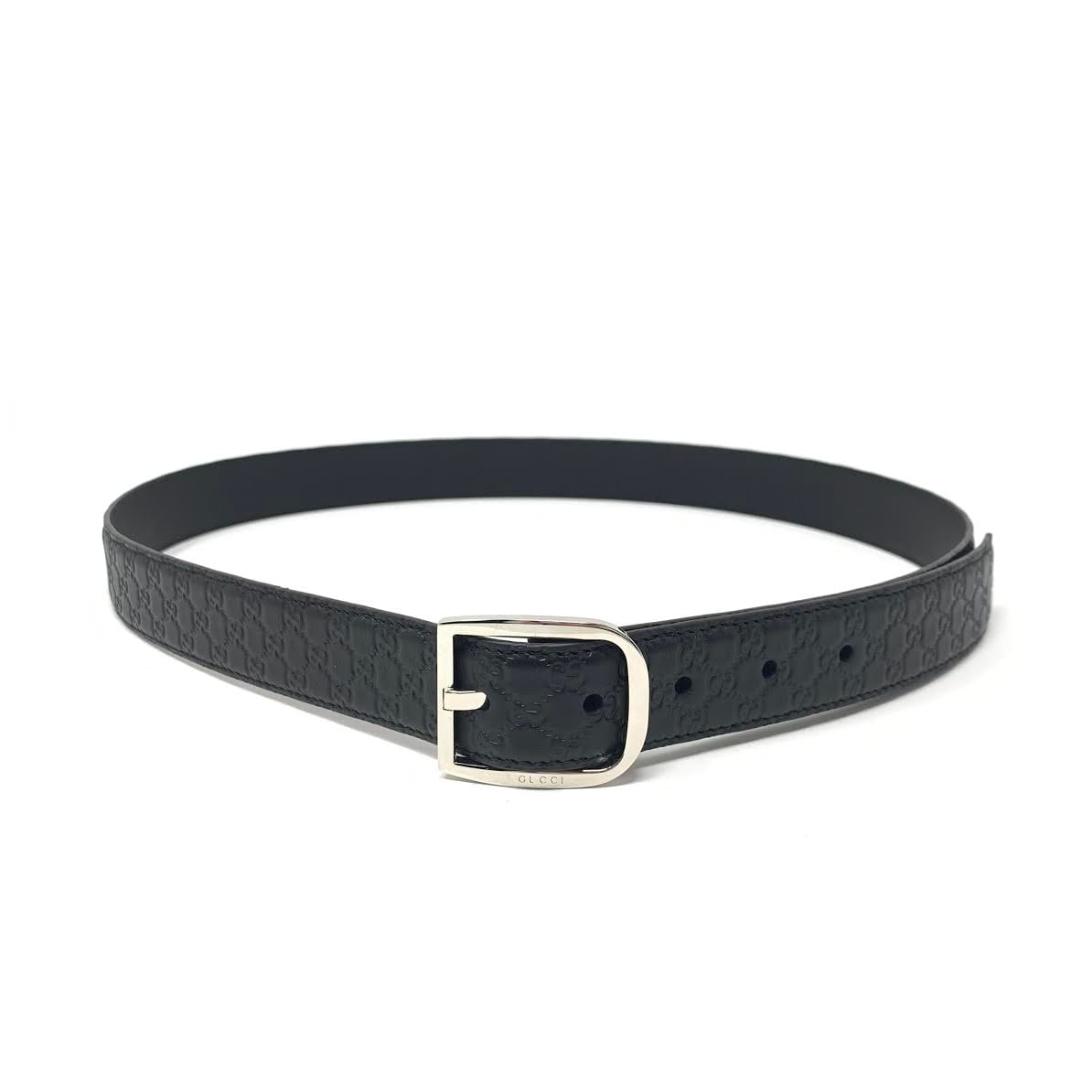 Gucci Black Guccissima Leather Belt - Size 38