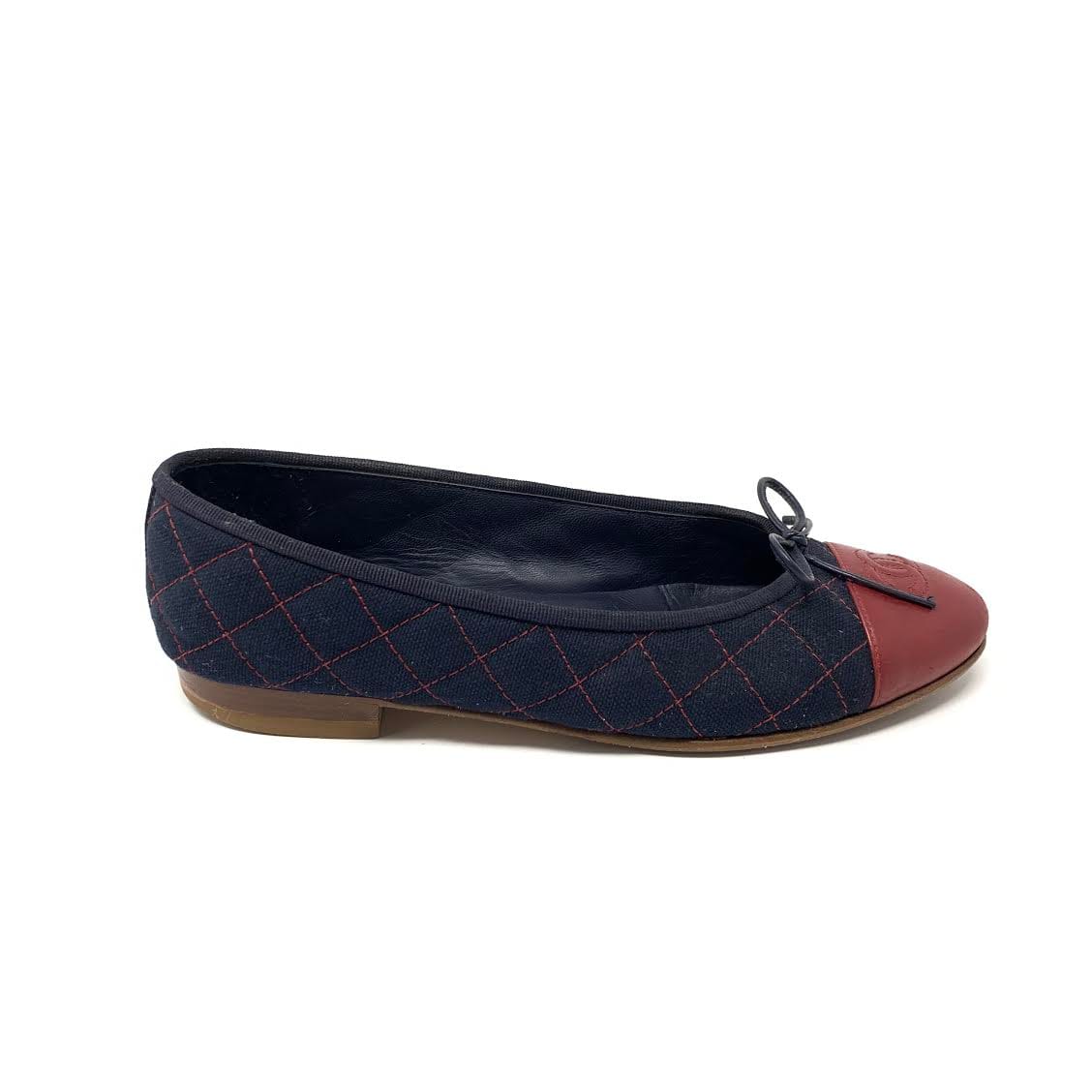 Chanel Cap-Toe Ballet Flats - Size 38