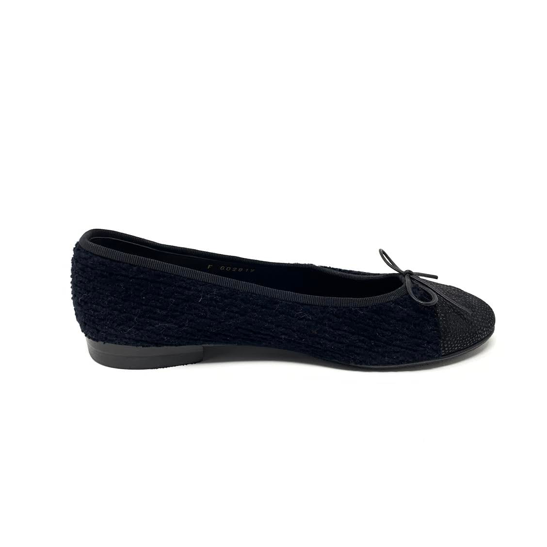 Chanel Velour Cap-Toe Flats - Size 38