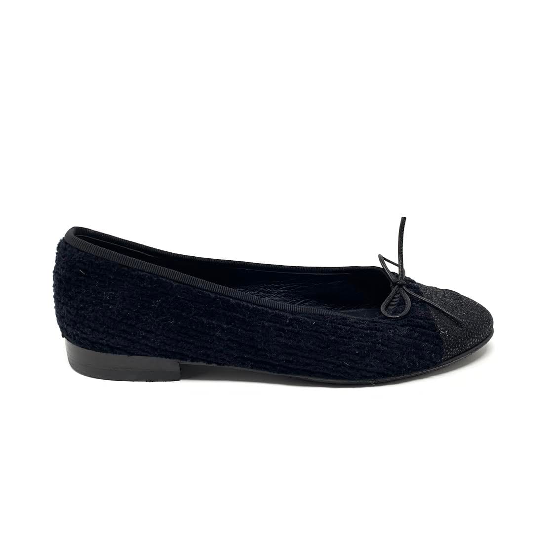 Chanel Velour Cap-Toe Flats - Size 38