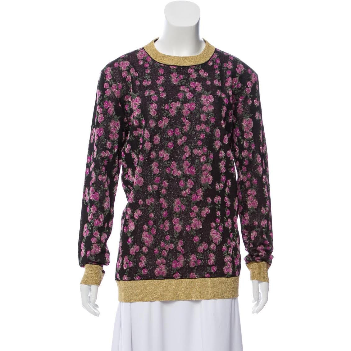 Gucci Metallic Floral Sweater - Size M