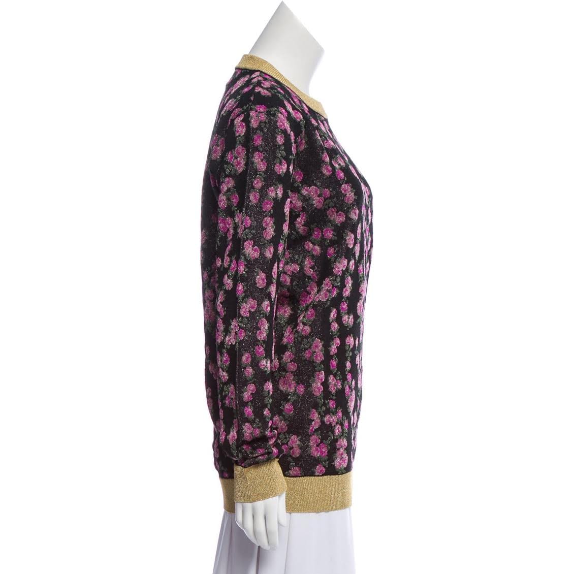 Gucci Metallic Floral Sweater - Size M