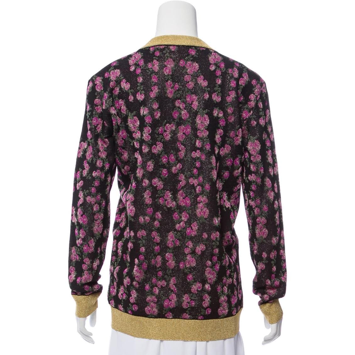 Gucci Metallic Floral Sweater - Size M