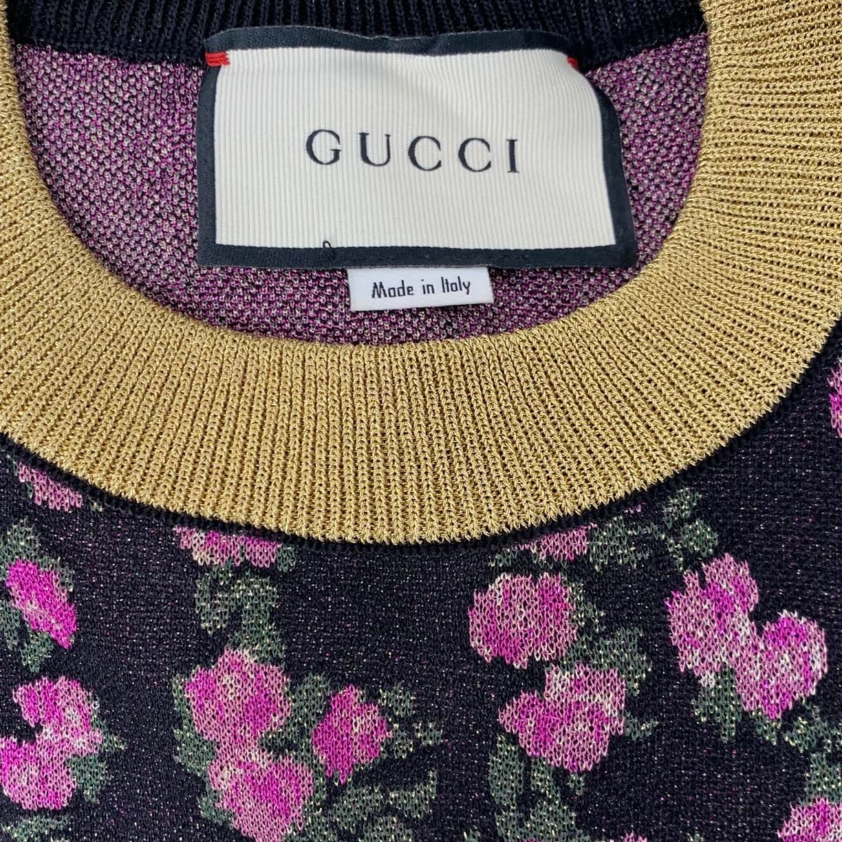 Gucci Metallic Floral Sweater - Size M
