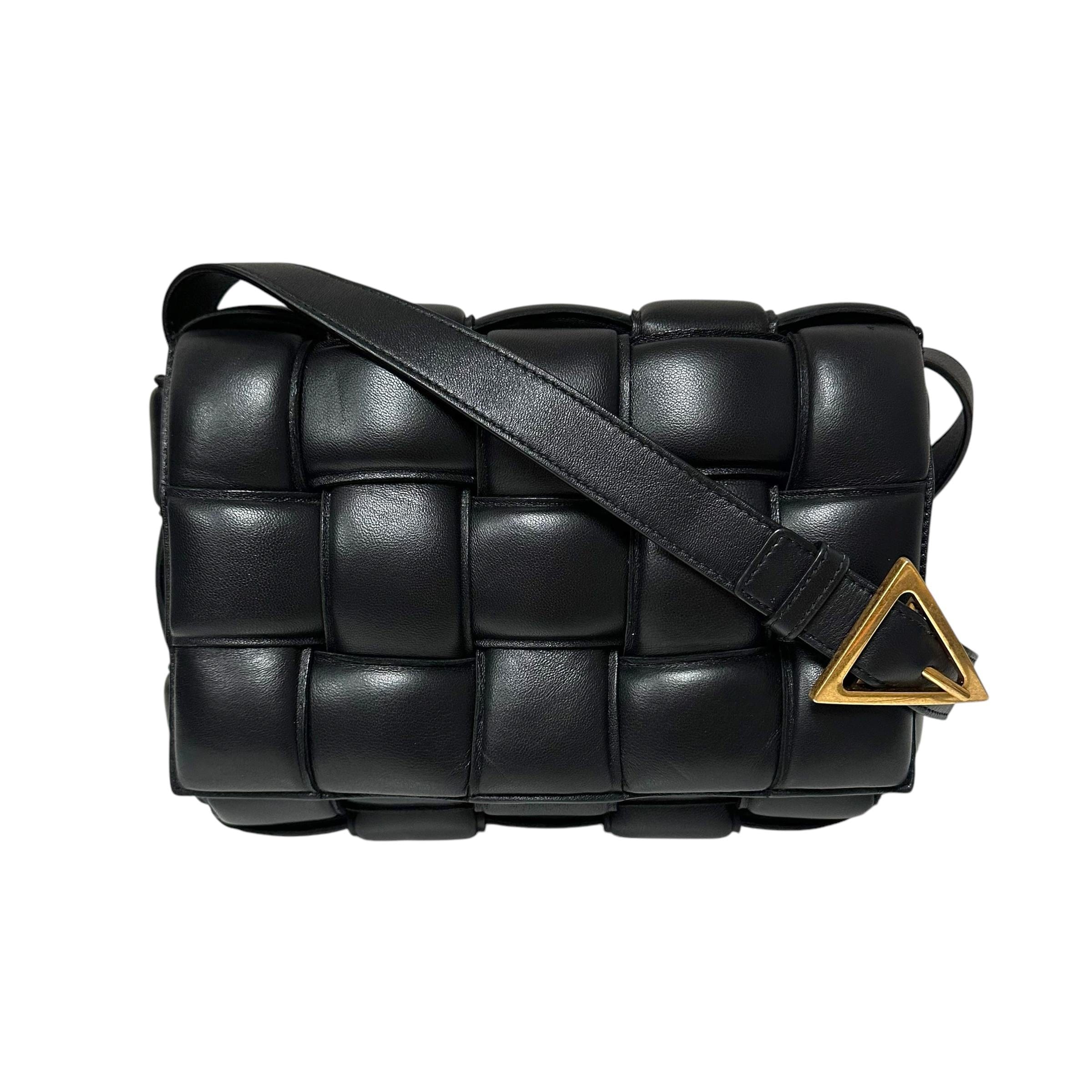 Bottega Veneta Black Leather Padded Cassette Crossbody Bag