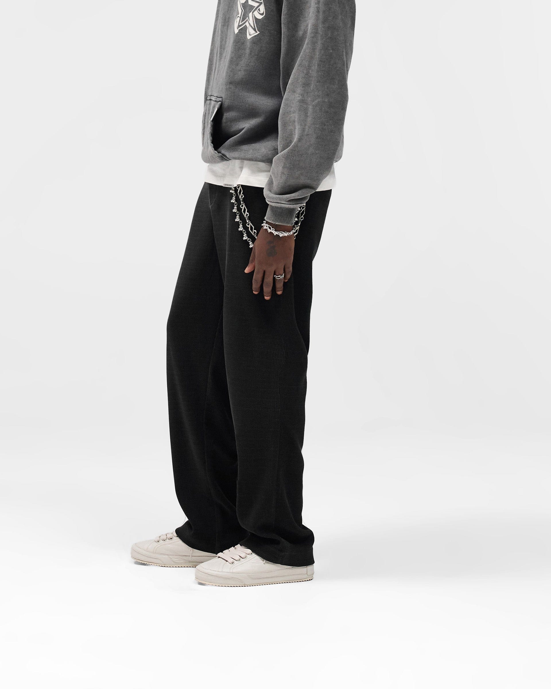 FW25 Ribbed Hybrid Pant - Washed Black