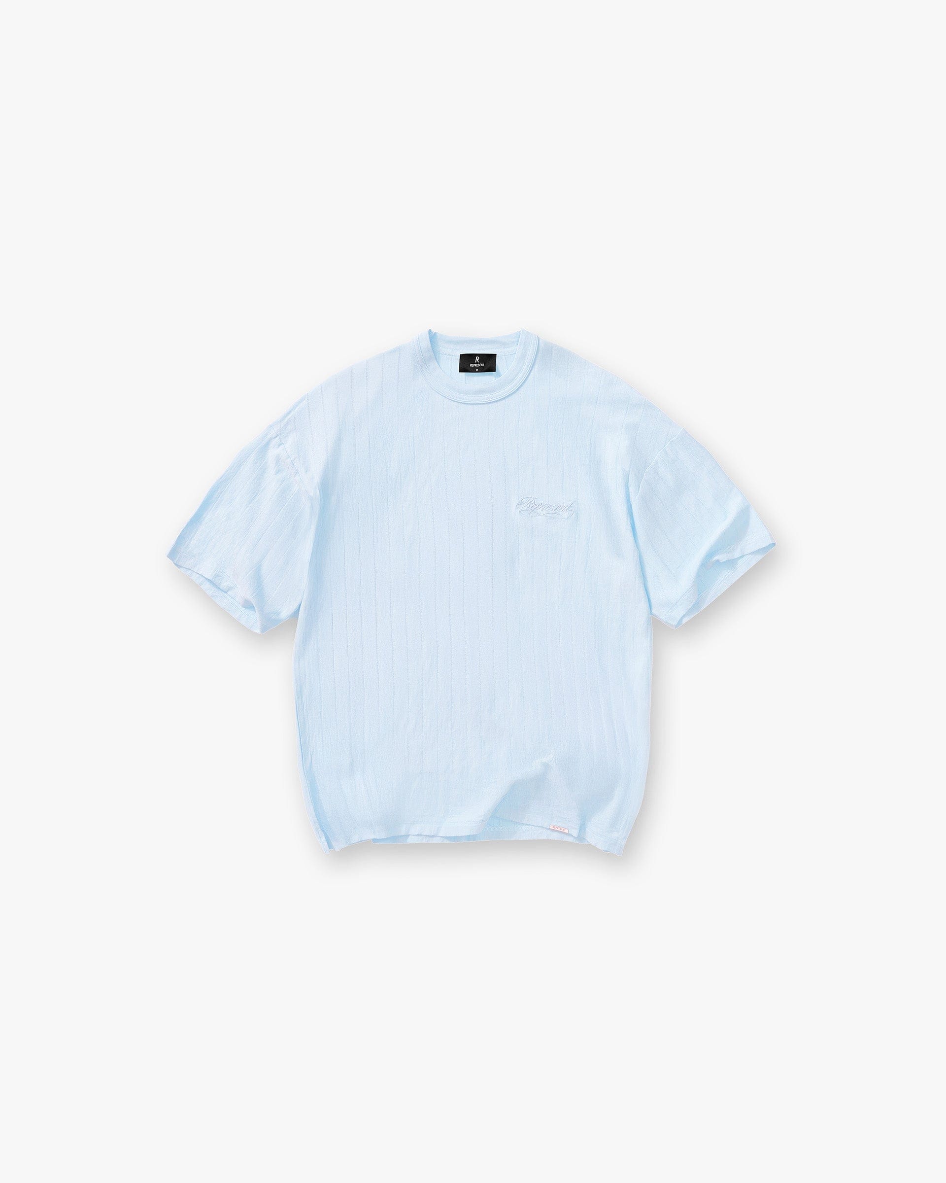 FW25 Other Slub Script T-Shirt - Ice Blue
