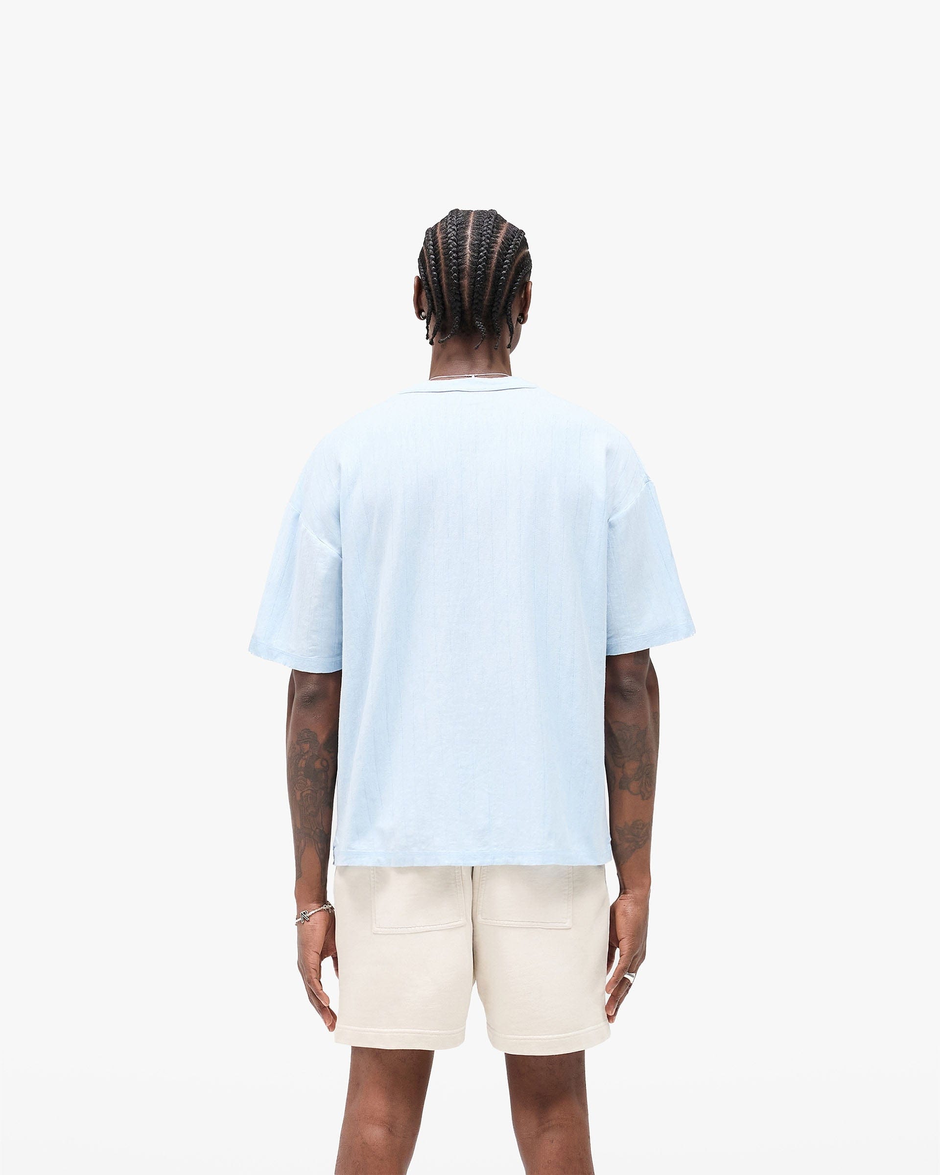 FW25 Other Slub Script T-Shirt - Ice Blue