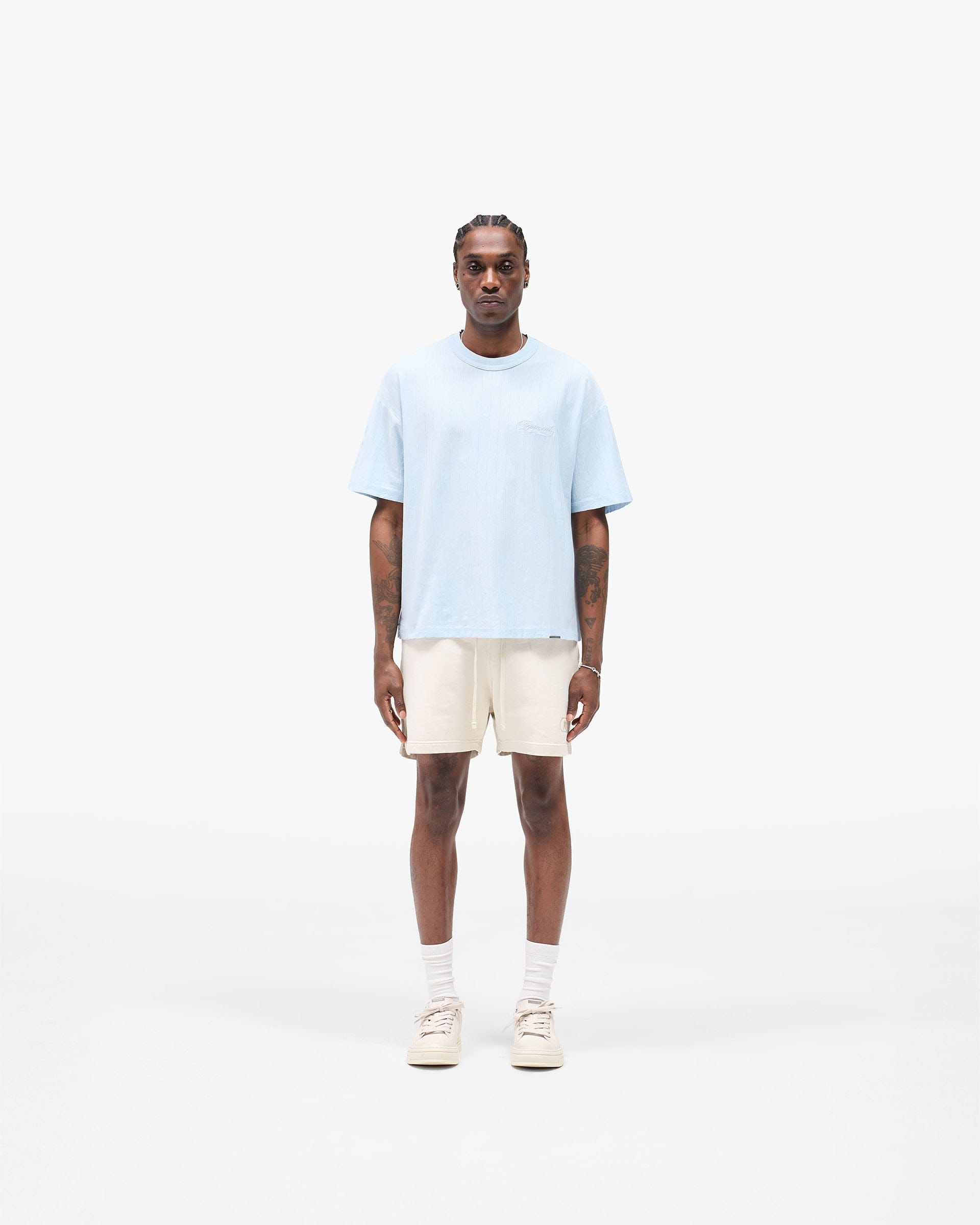 FW25 Other Slub Script T-Shirt - Ice Blue