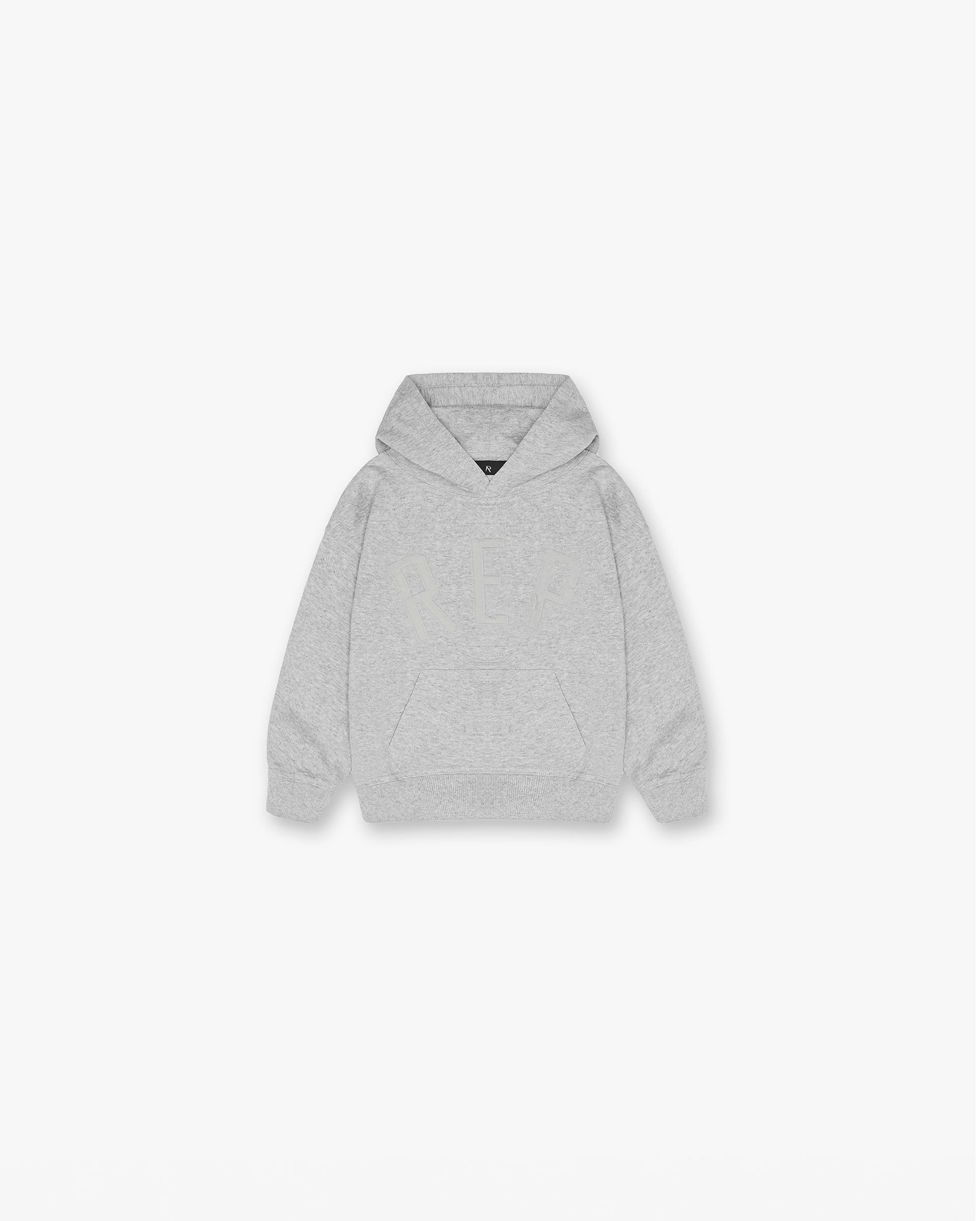 FW24 Mini Rep Applique Hoodie - Grey Marl