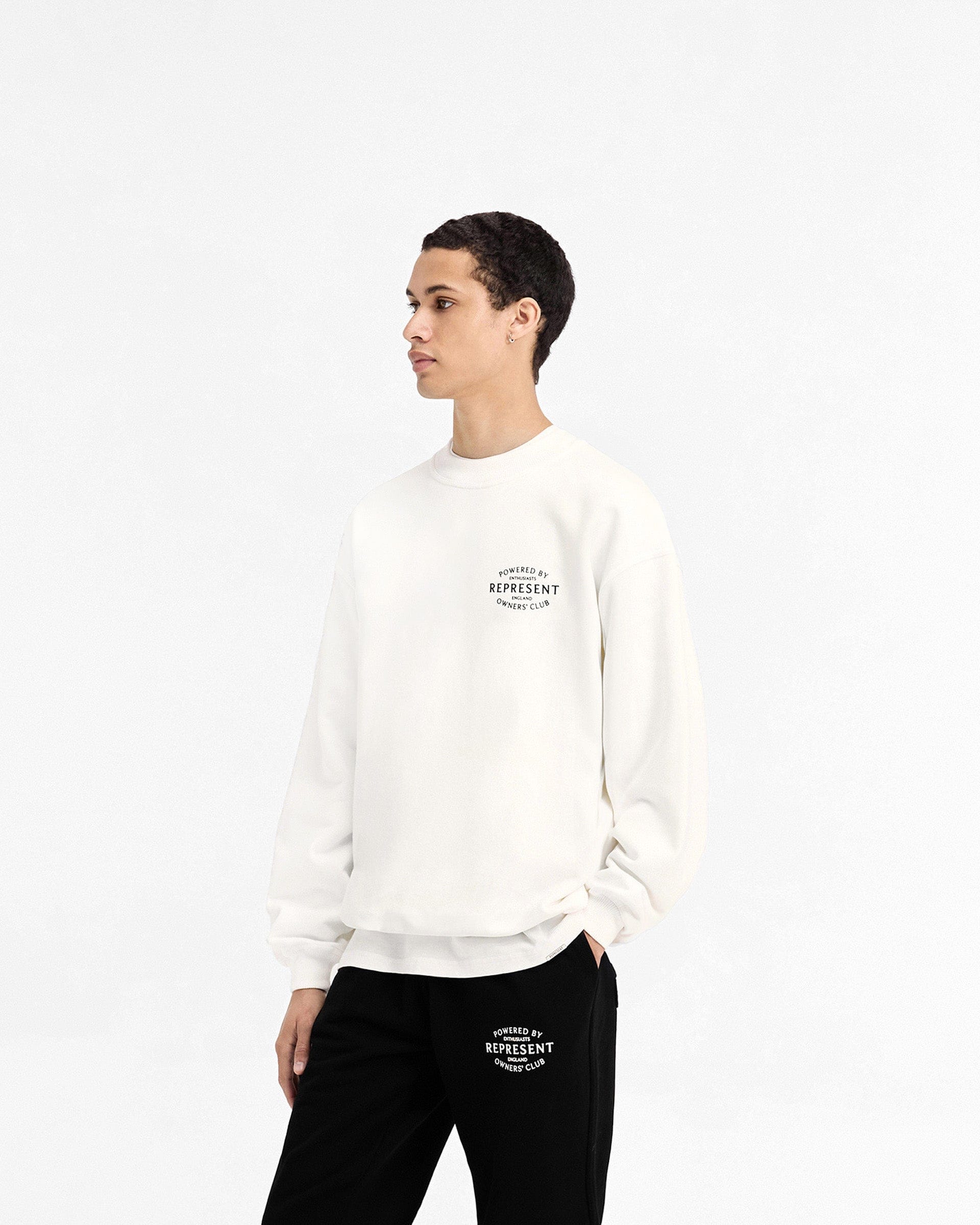 Owners Club Represent Owners Club Stamp Sweater - Flat White