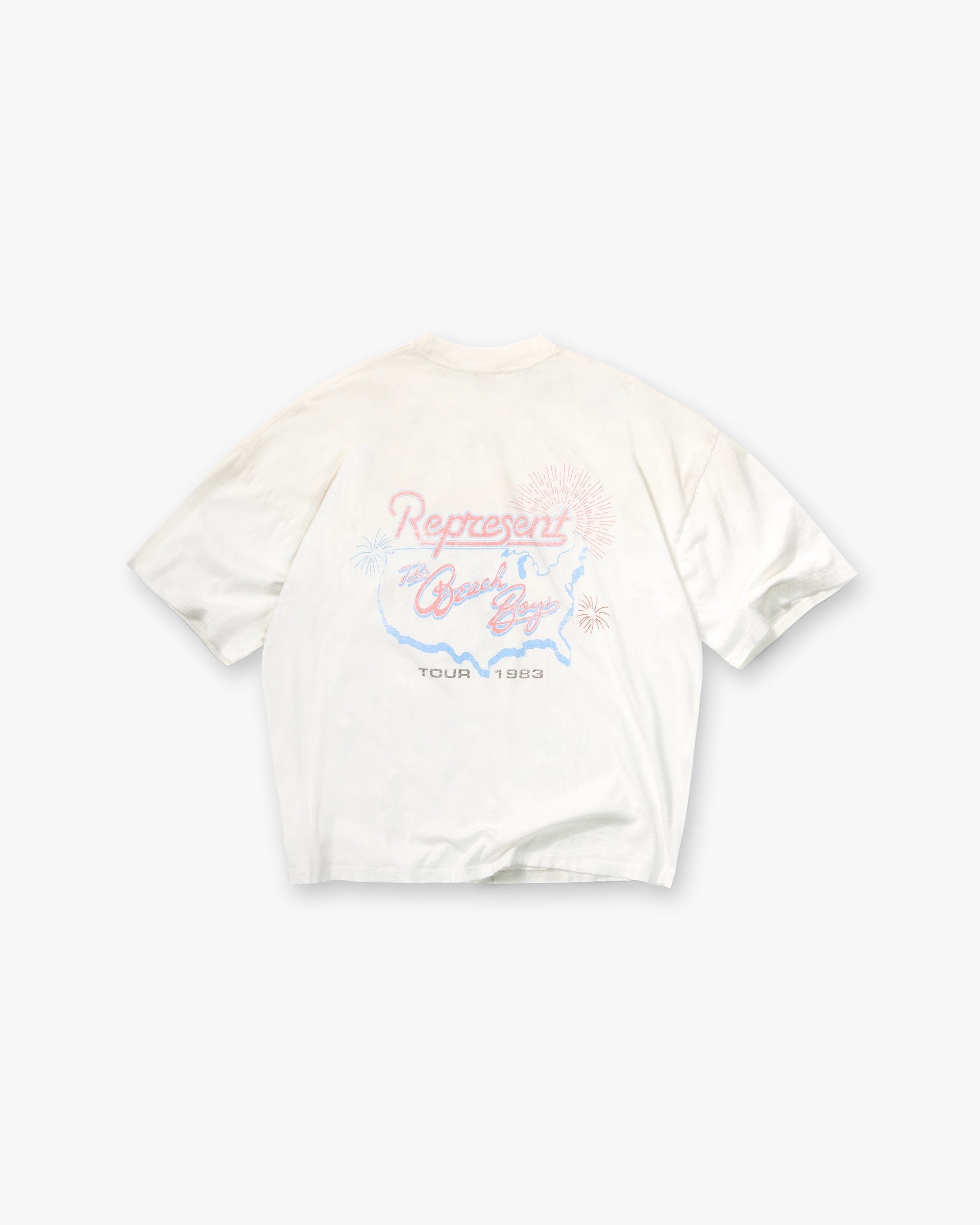 Exclusives Represent x Beach Boys Tour T-Shirt - Washed Ecru