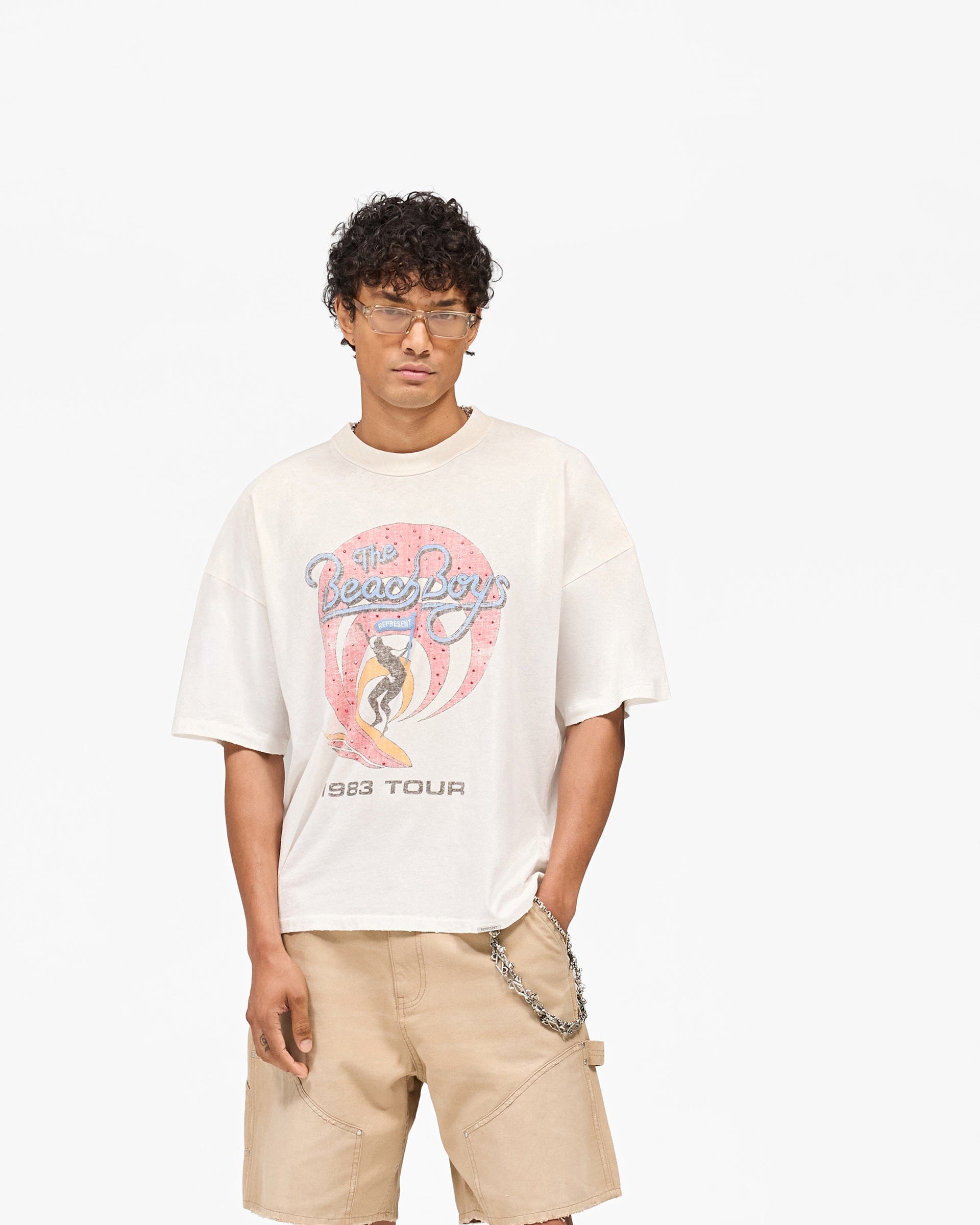 Exclusives Represent x Beach Boys Tour T-Shirt - Washed Ecru