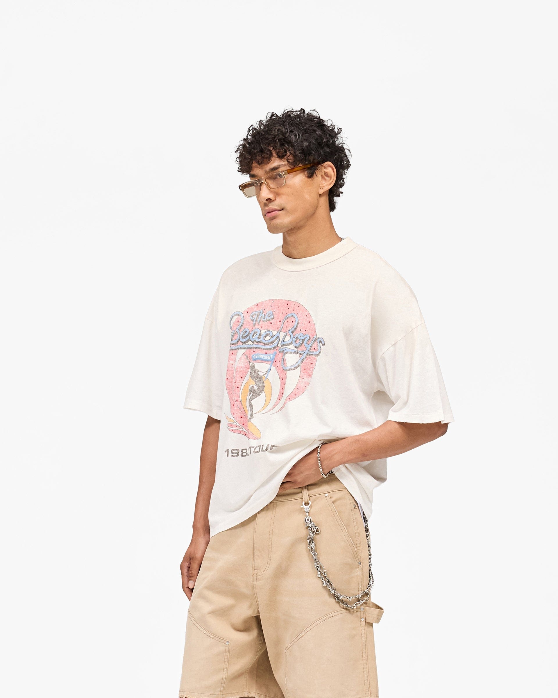 Exclusives Represent x Beach Boys Tour T-Shirt - Washed Ecru