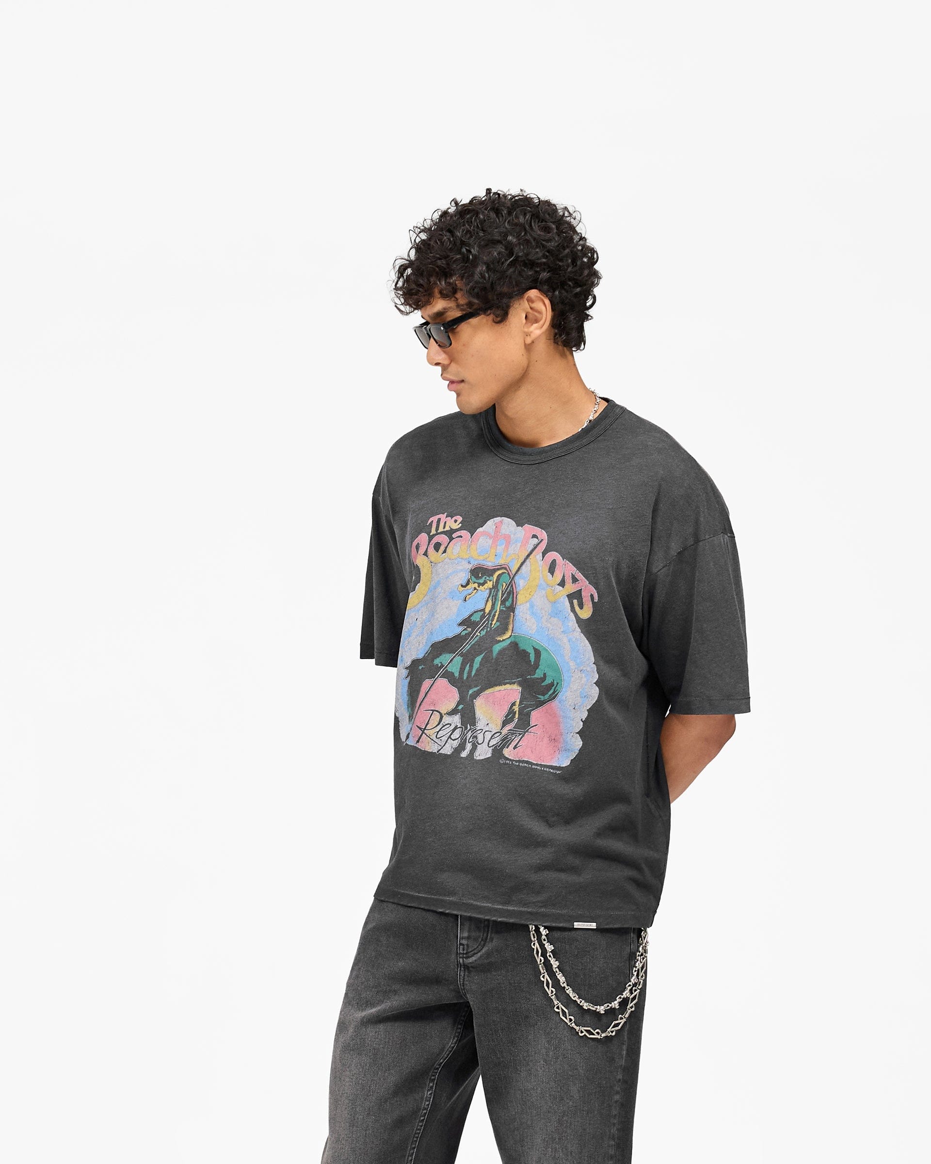 Exclusives Represent x Beach Boys Endless Summer T-Shirt - Stained Black