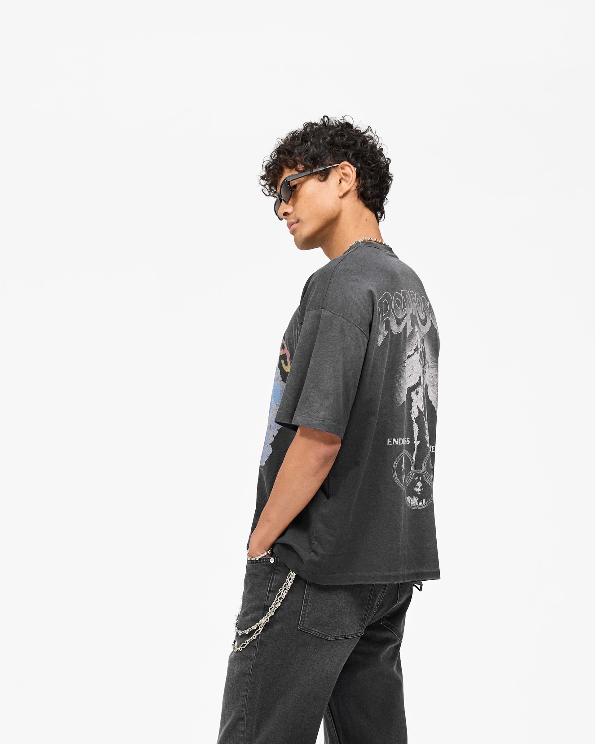 Exclusives Represent x Beach Boys Endless Summer T-Shirt - Stained Black