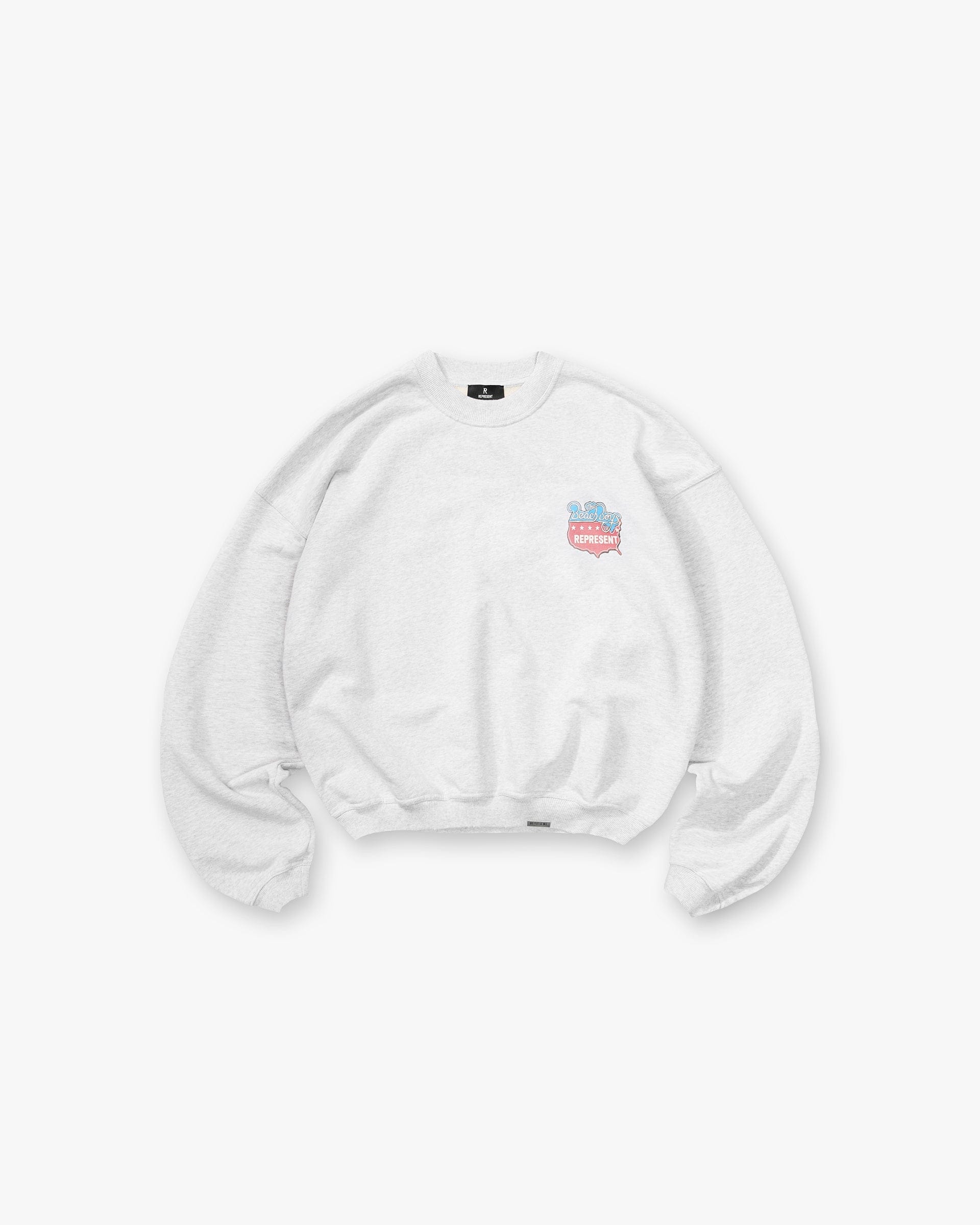 Exclusives Represent x Beach Boys Americas Band Sweater - Ice Grey Marl