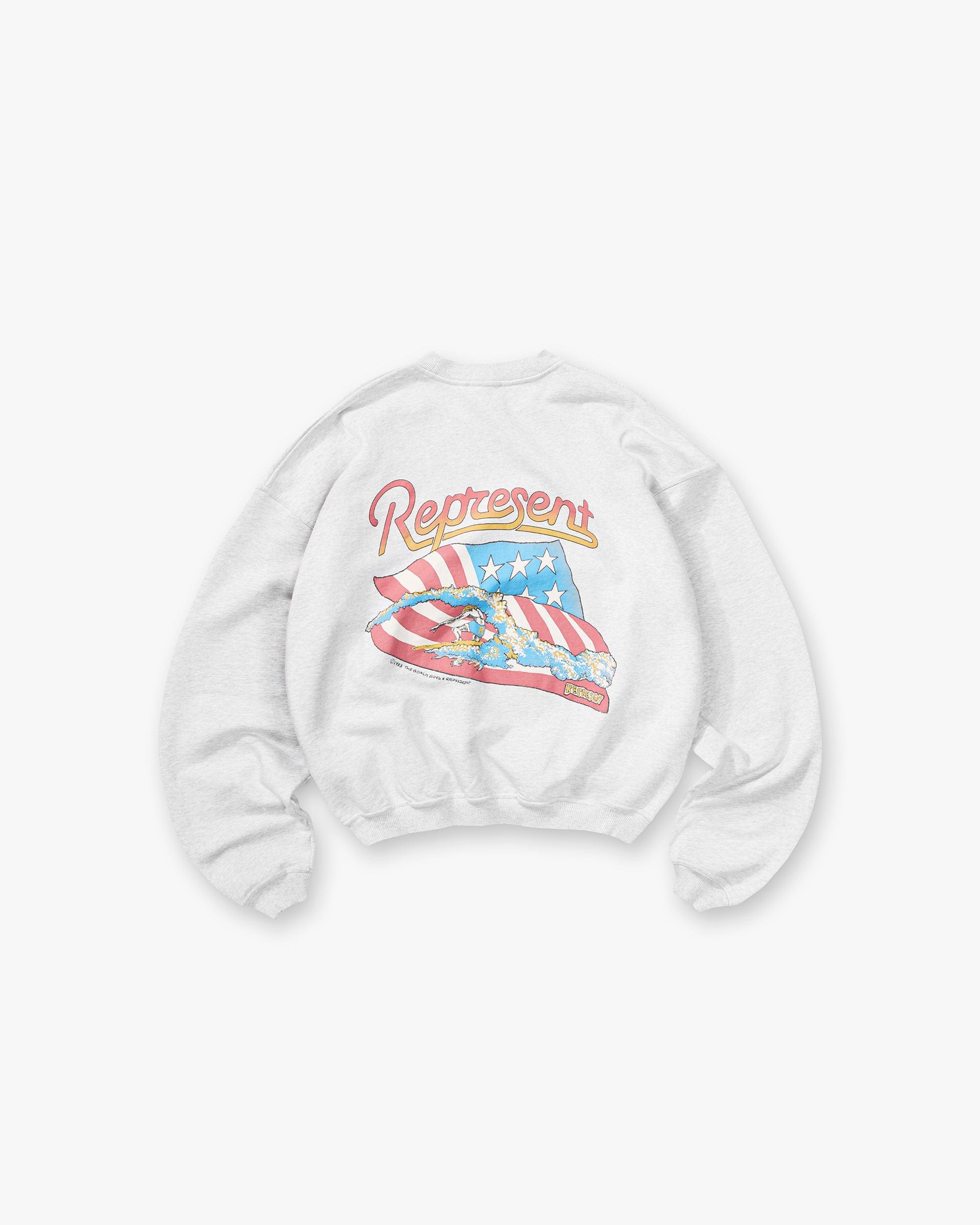 Exclusives Represent x Beach Boys Americas Band Sweater - Ice Grey Marl