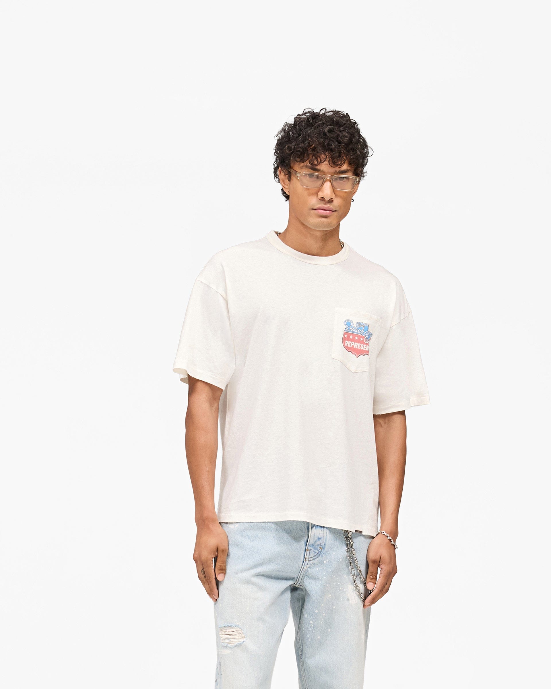 Exclusives Represent x Beach Boys Americas Band T-Shirt - Flat White