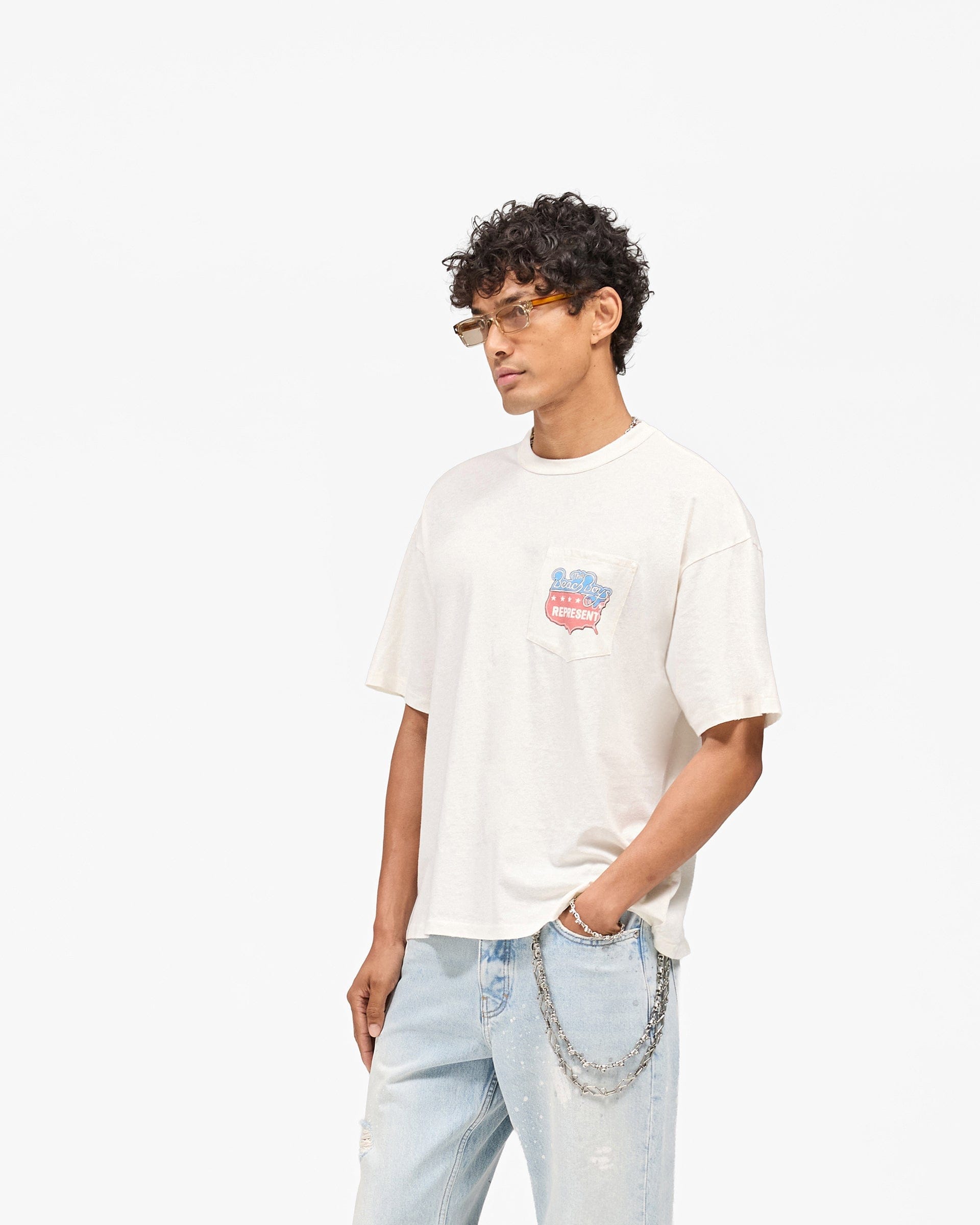 Exclusives Represent x Beach Boys Americas Band T-Shirt - Flat White