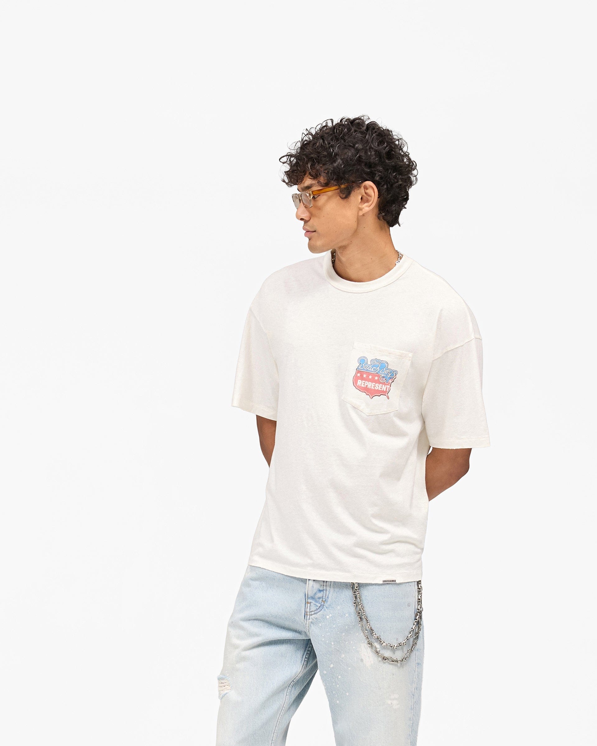 Exclusives Represent x Beach Boys Americas Band T-Shirt - Flat White