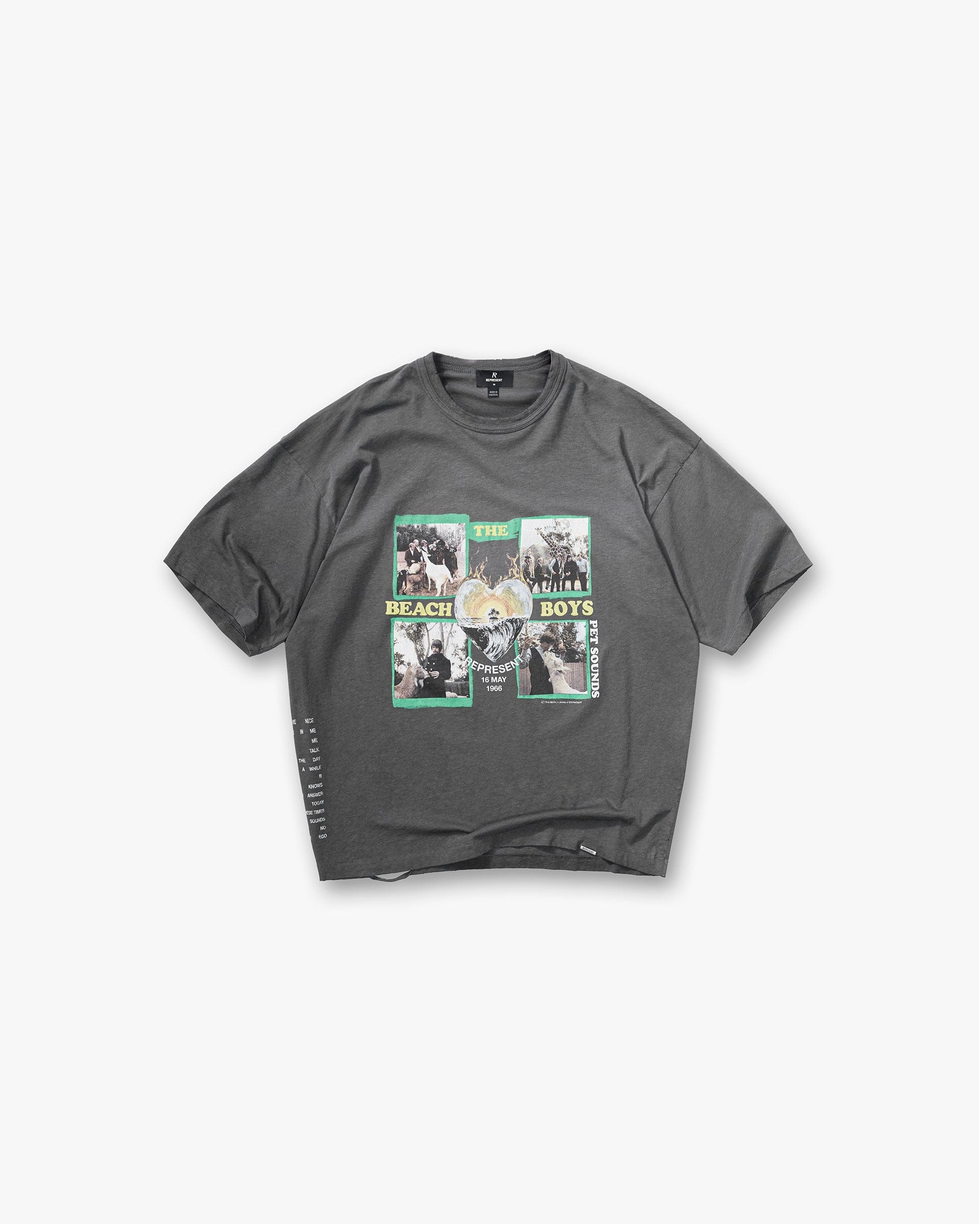 Exclusives Represent x Beach Boys Pet Sounds T-Shirt - Sunfade Grey