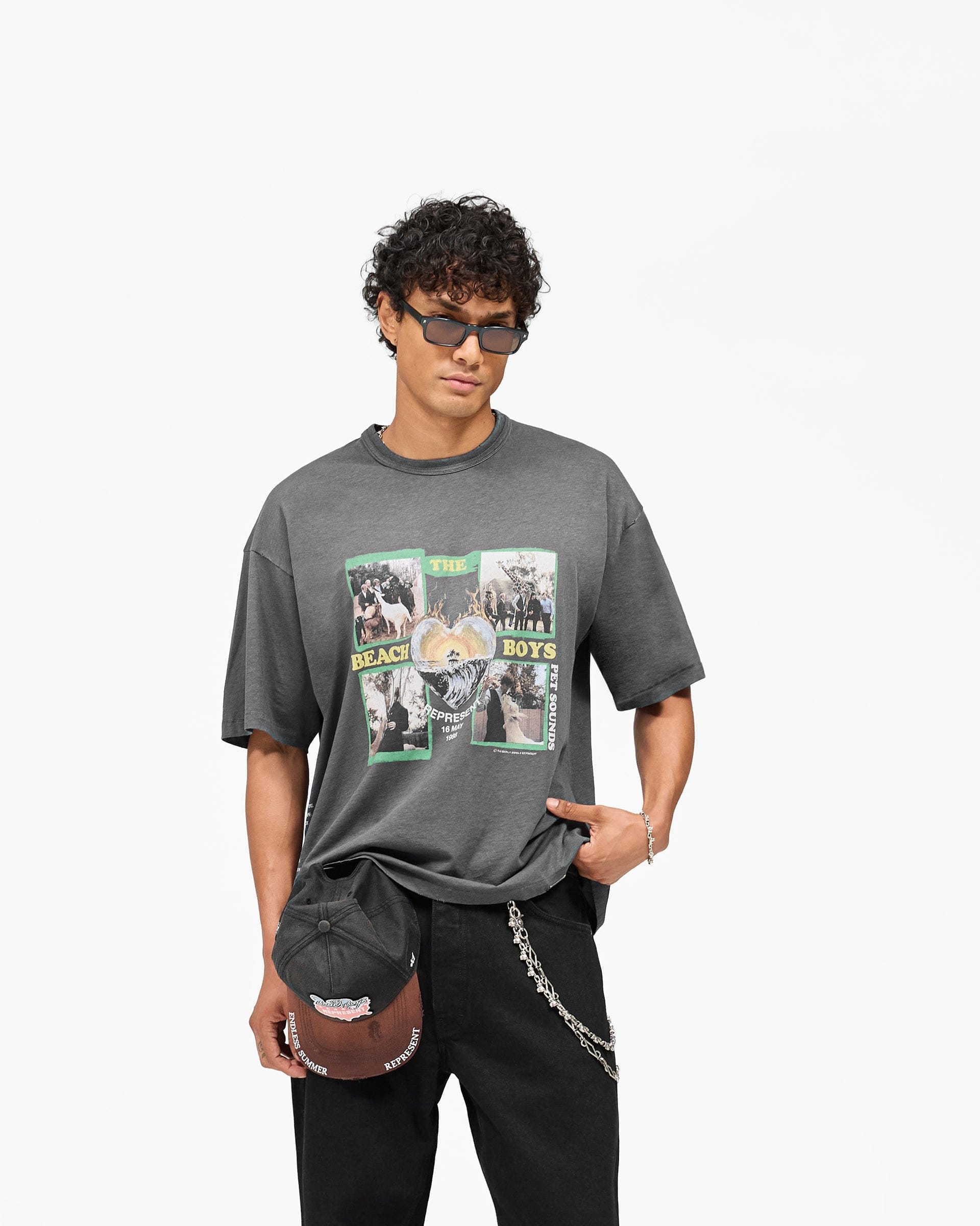 Exclusives Represent x Beach Boys Pet Sounds T-Shirt - Sunfade Grey