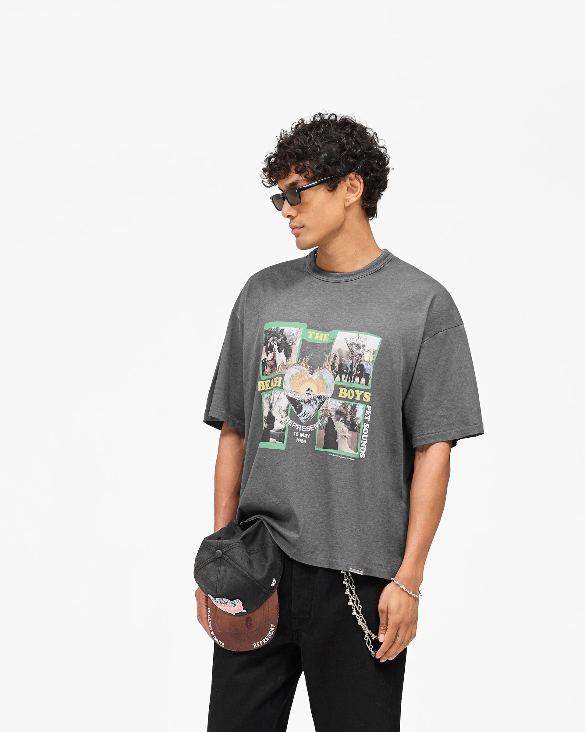 Exclusives Represent x Beach Boys Pet Sounds T-Shirt - Sunfade Grey