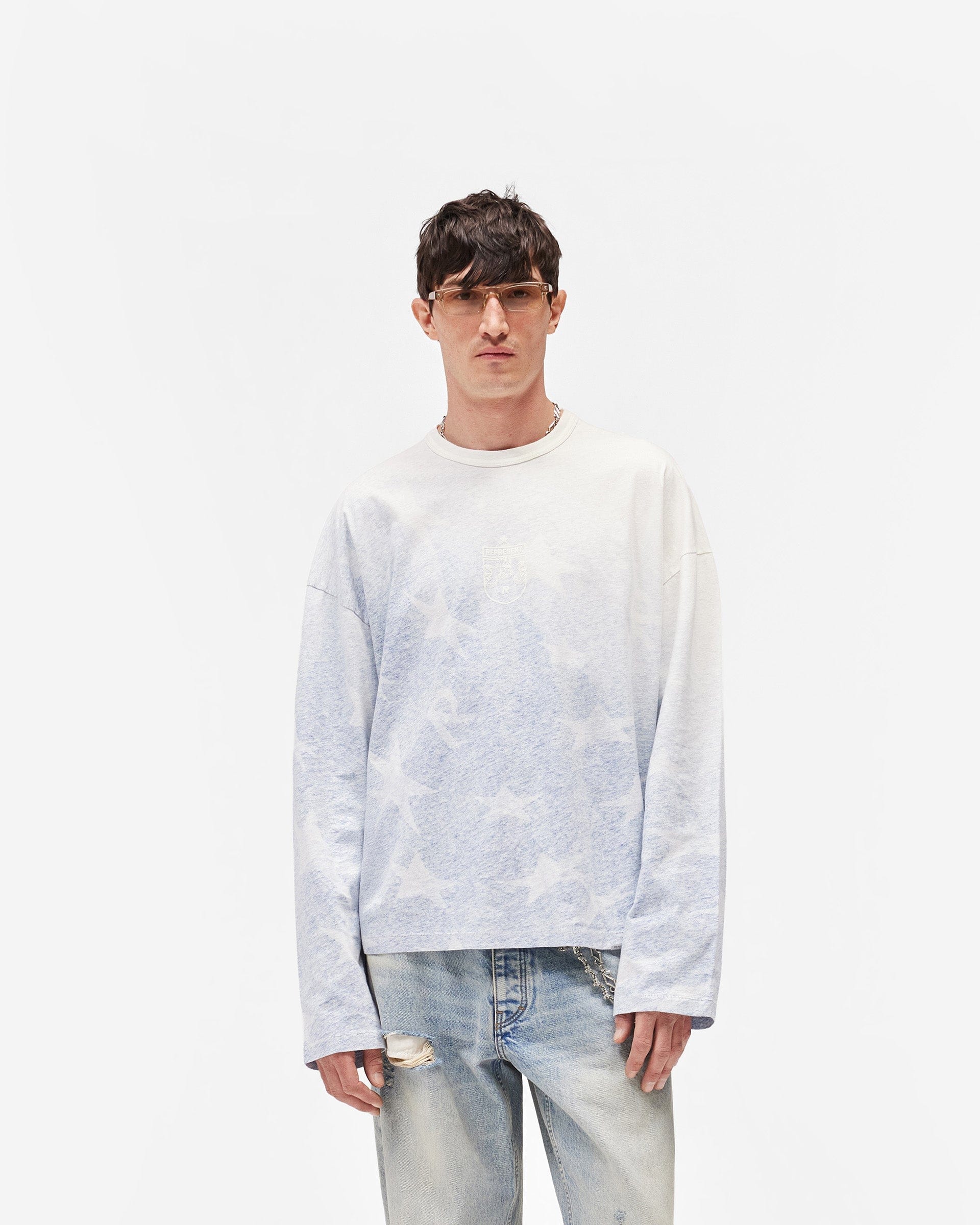 Exclusives USA Long Sleeve T-Shirt - Washed Blue