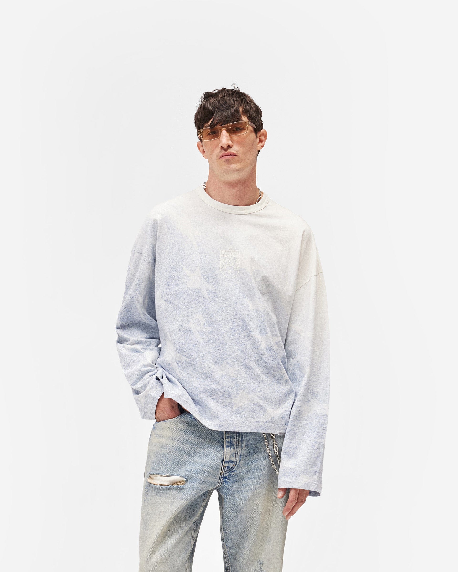 Exclusives USA Long Sleeve T-Shirt - Washed Blue