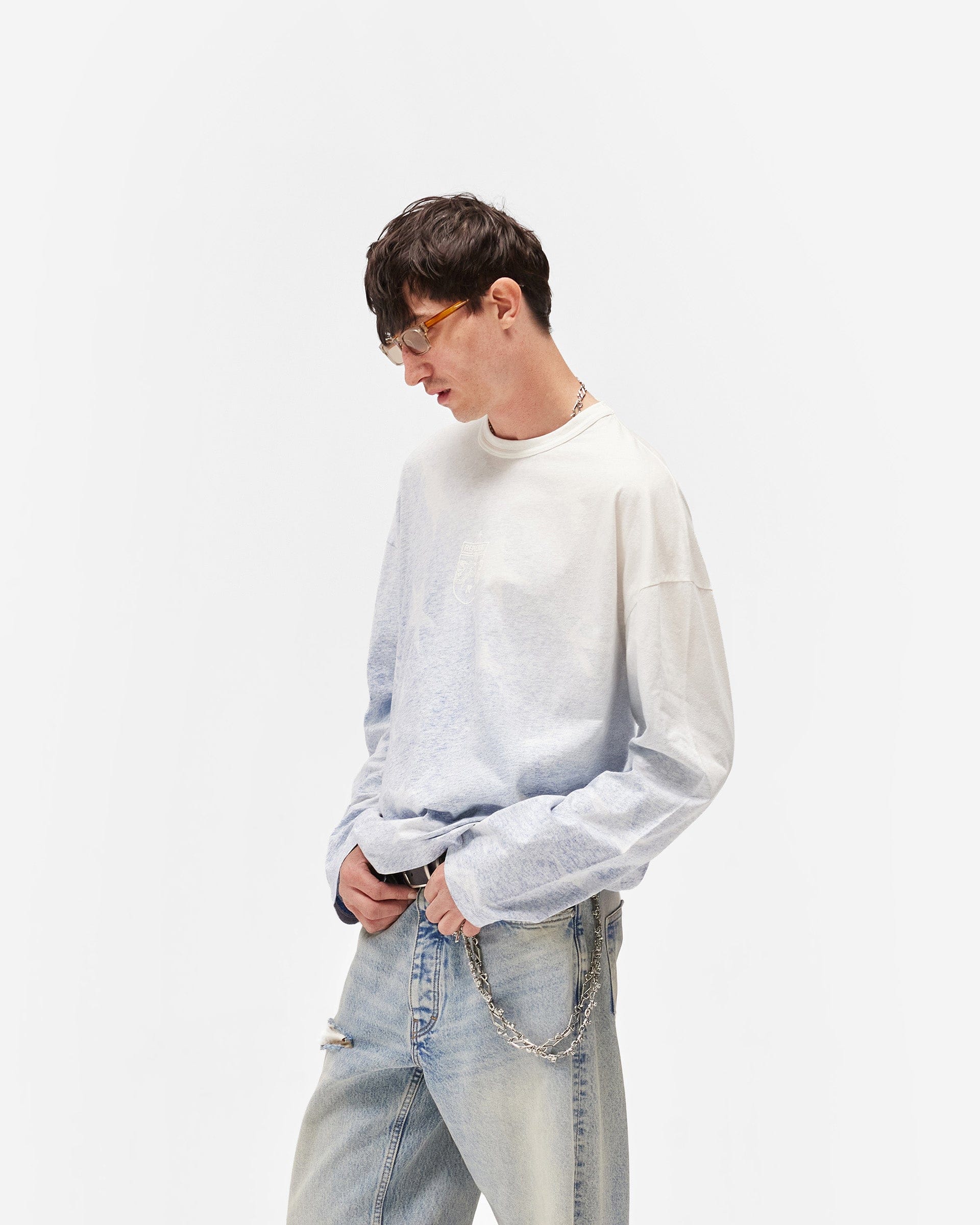 Exclusives USA Long Sleeve T-Shirt - Washed Blue