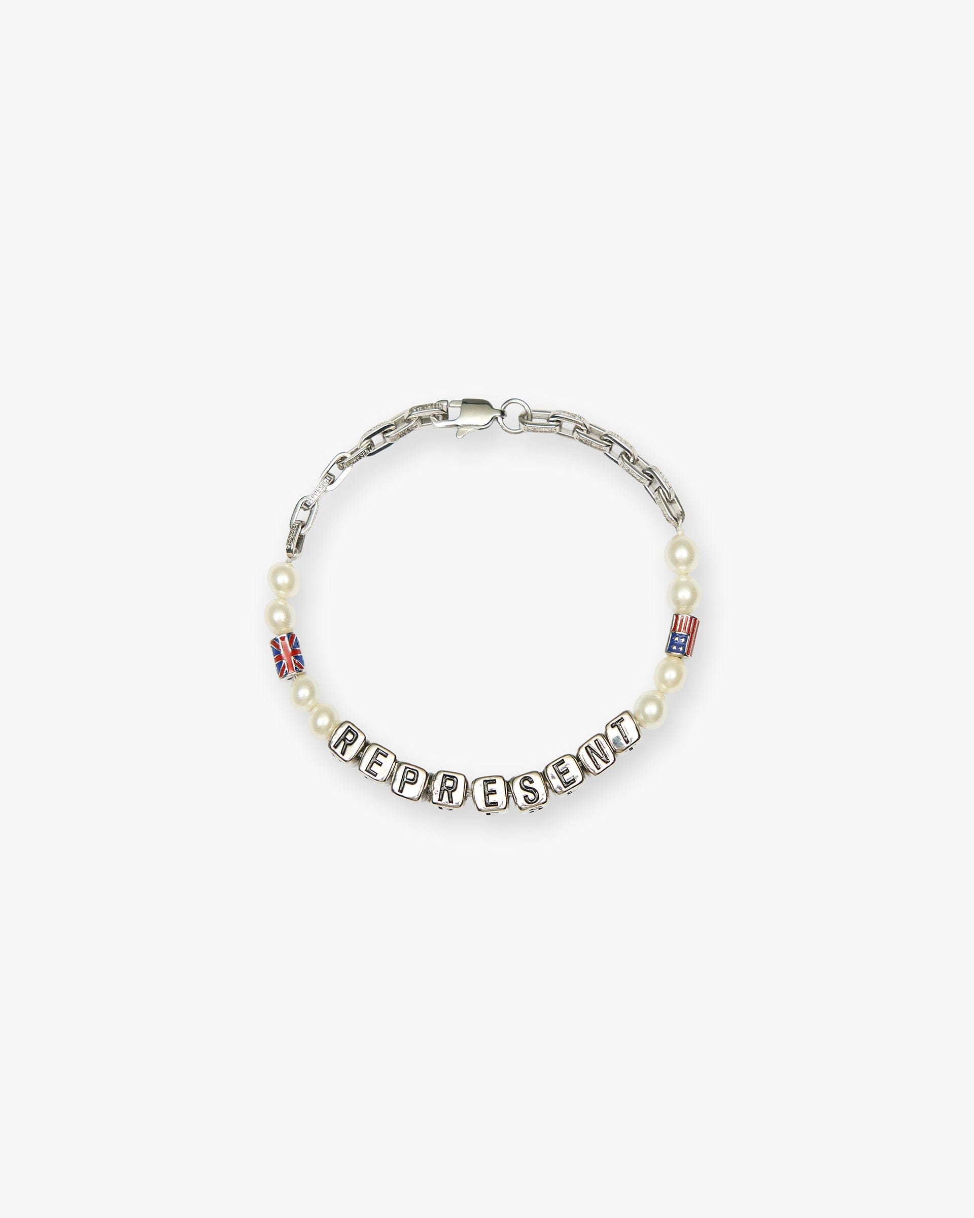 SC26 Beaded Represent Bracelet - Silver