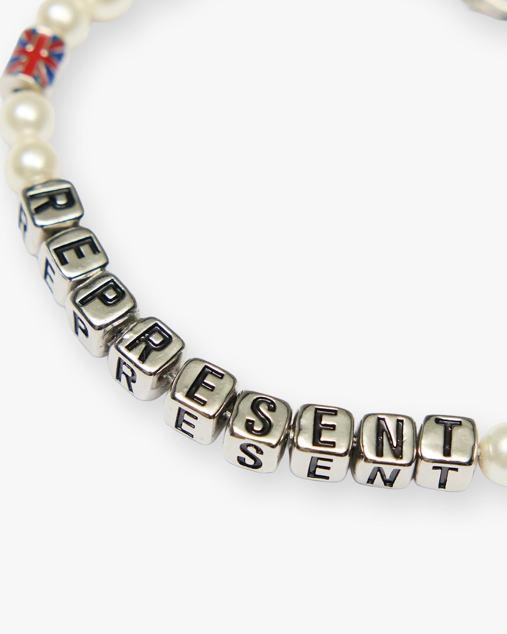 SC26 Beaded Represent Bracelet - Silver