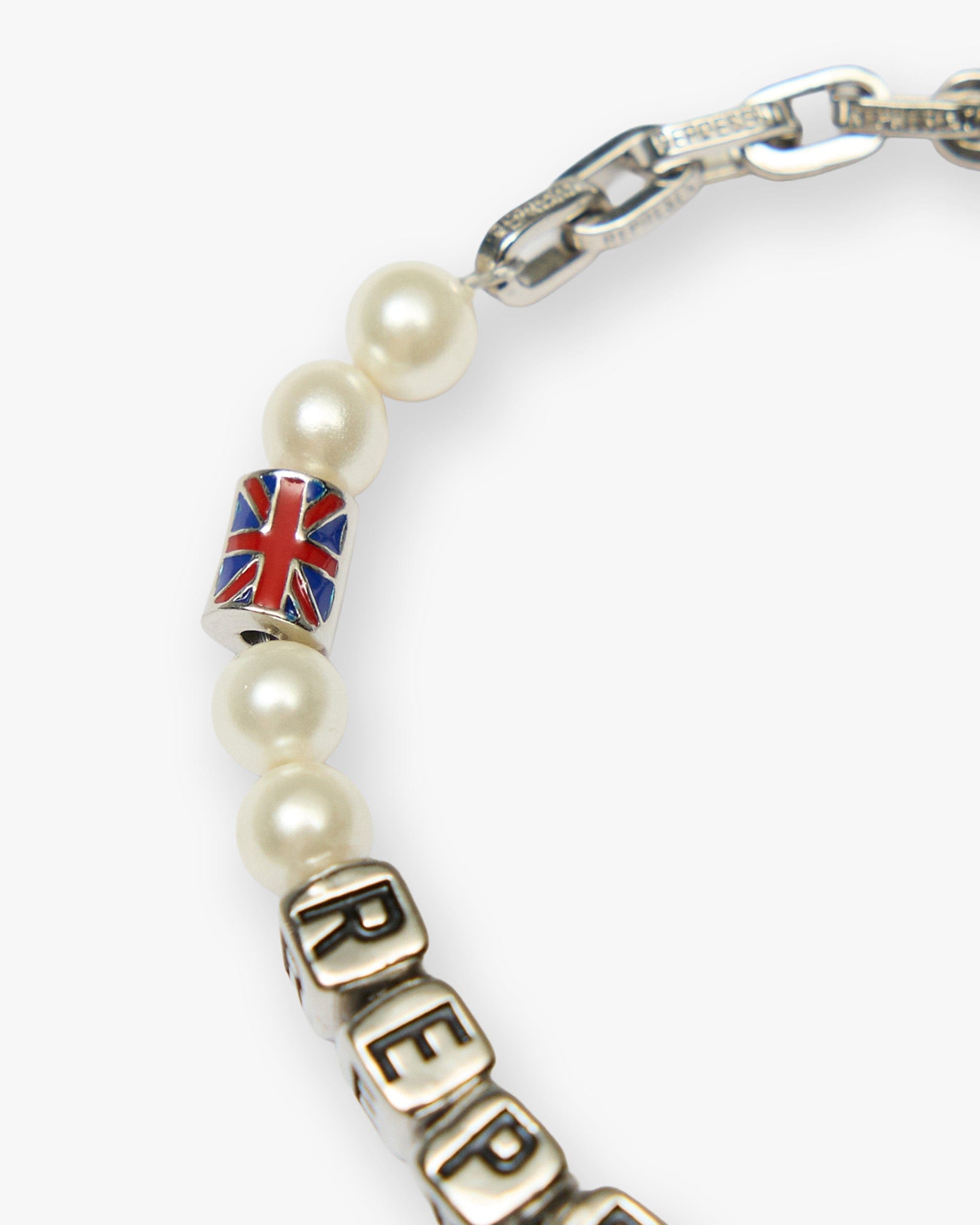 SC26 Beaded Represent Bracelet - Silver