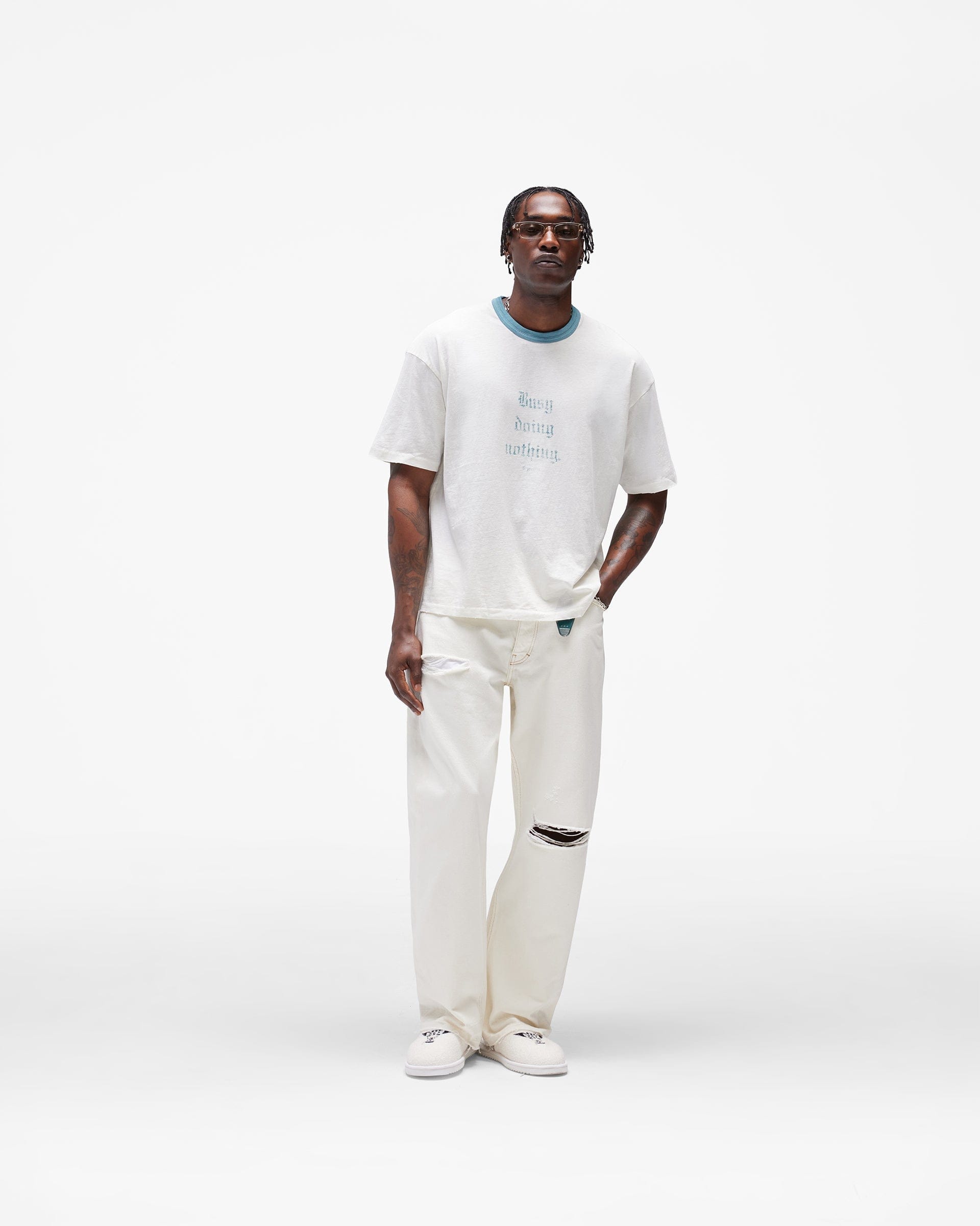 SC26 Busy Doing Nothing T-Shirt - Flat White