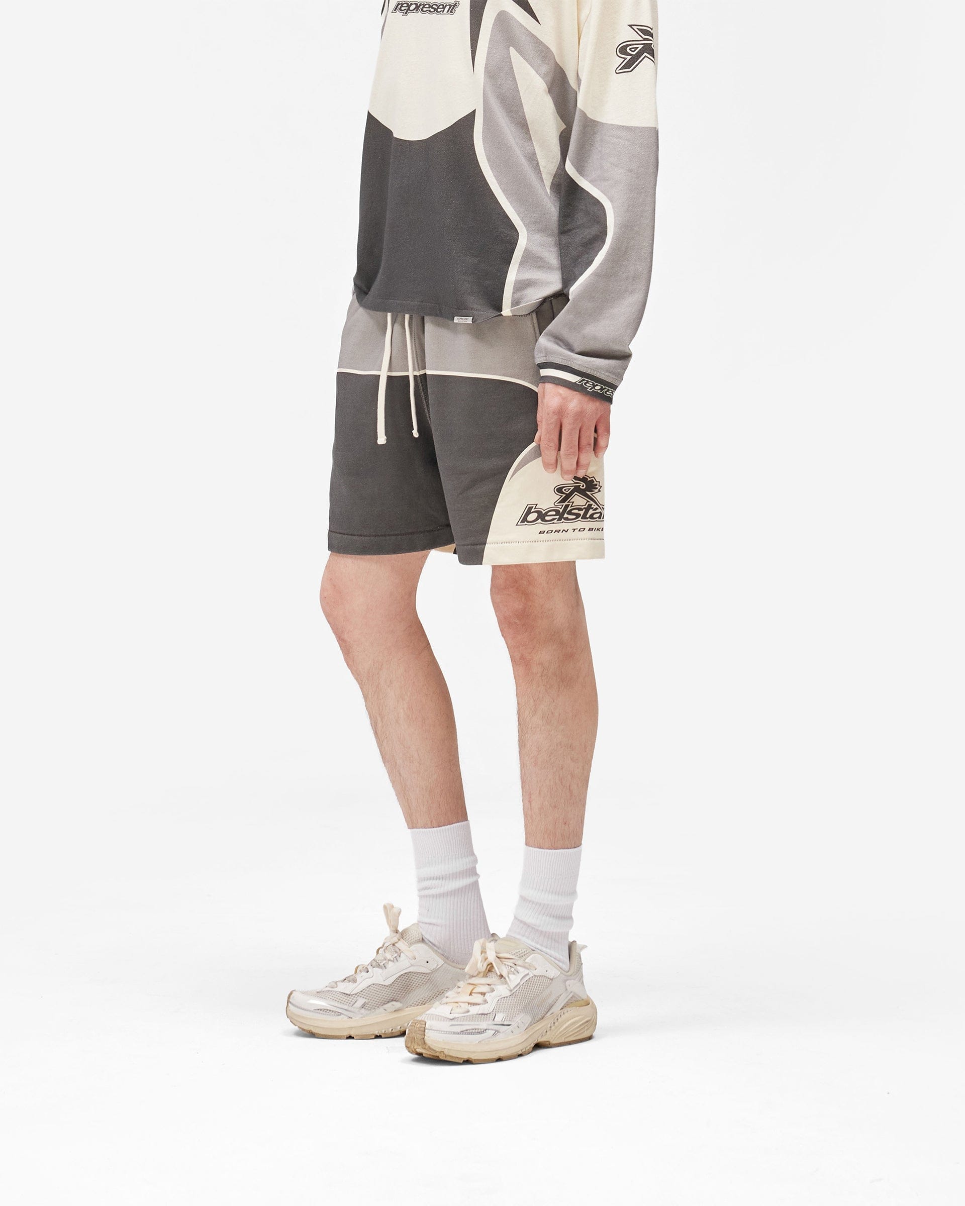 Exclusives Represent X Belstaff Racing Shorts - Dark Grey