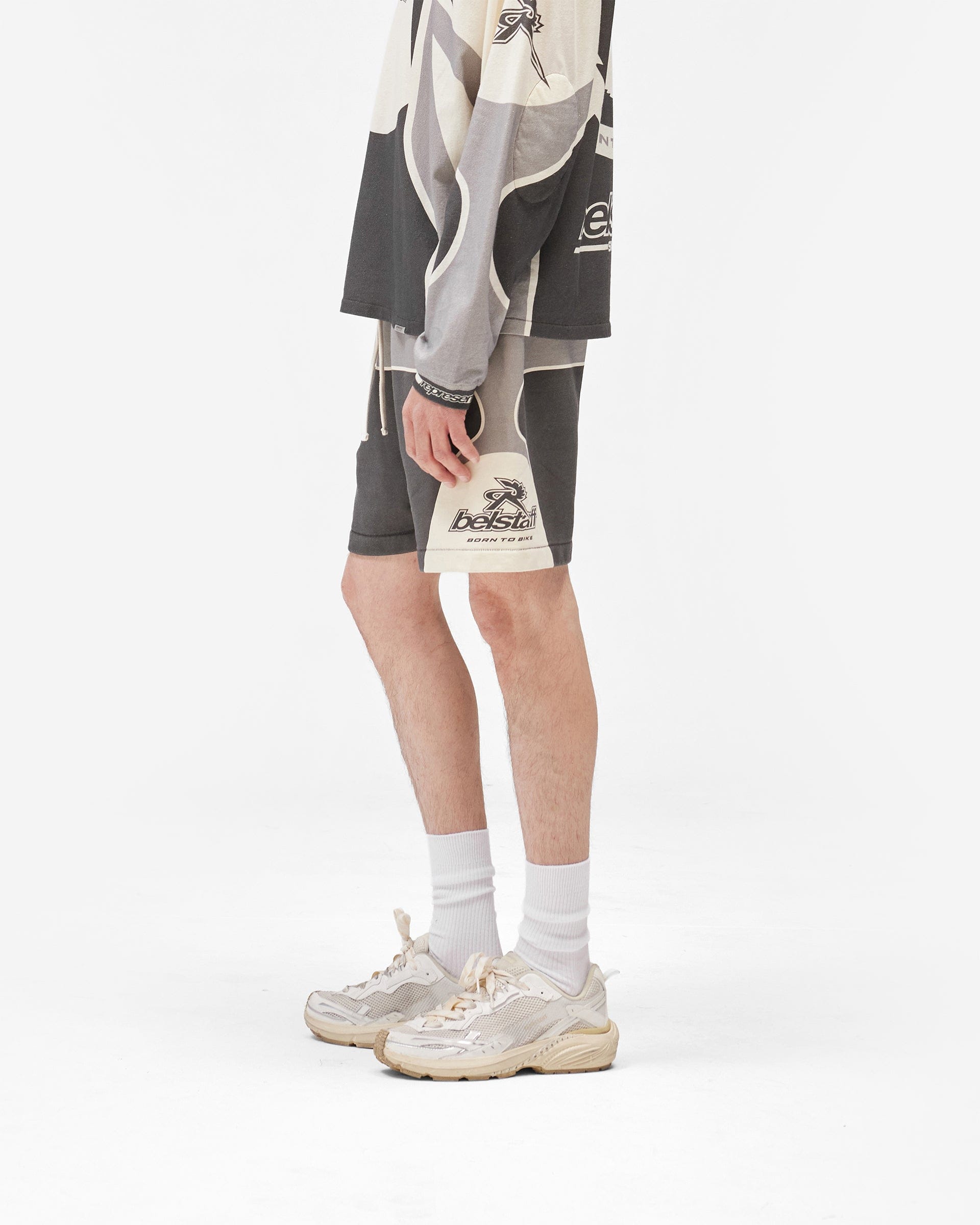 Exclusives Represent X Belstaff Racing Shorts - Dark Grey