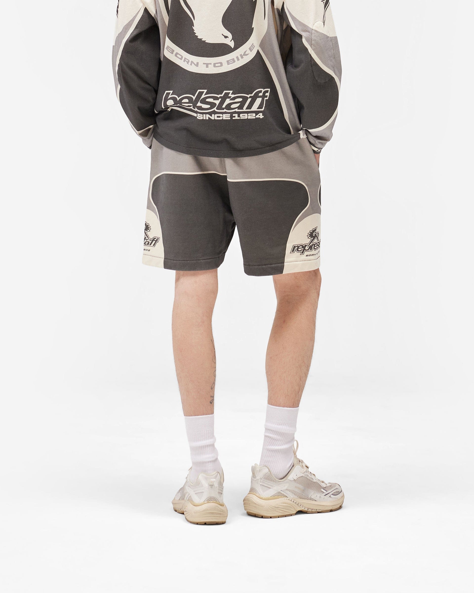 Exclusives Represent X Belstaff Racing Shorts - Dark Grey