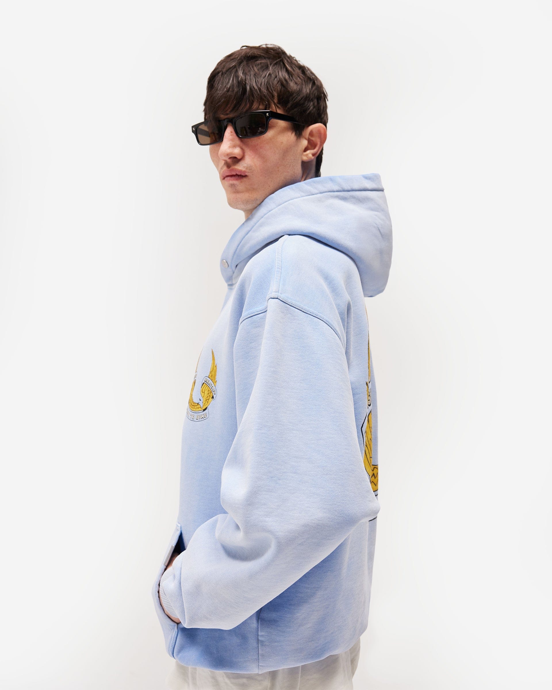 Exclusives Represent X Belstaff Born To Bike Hoodie - Mid Blue