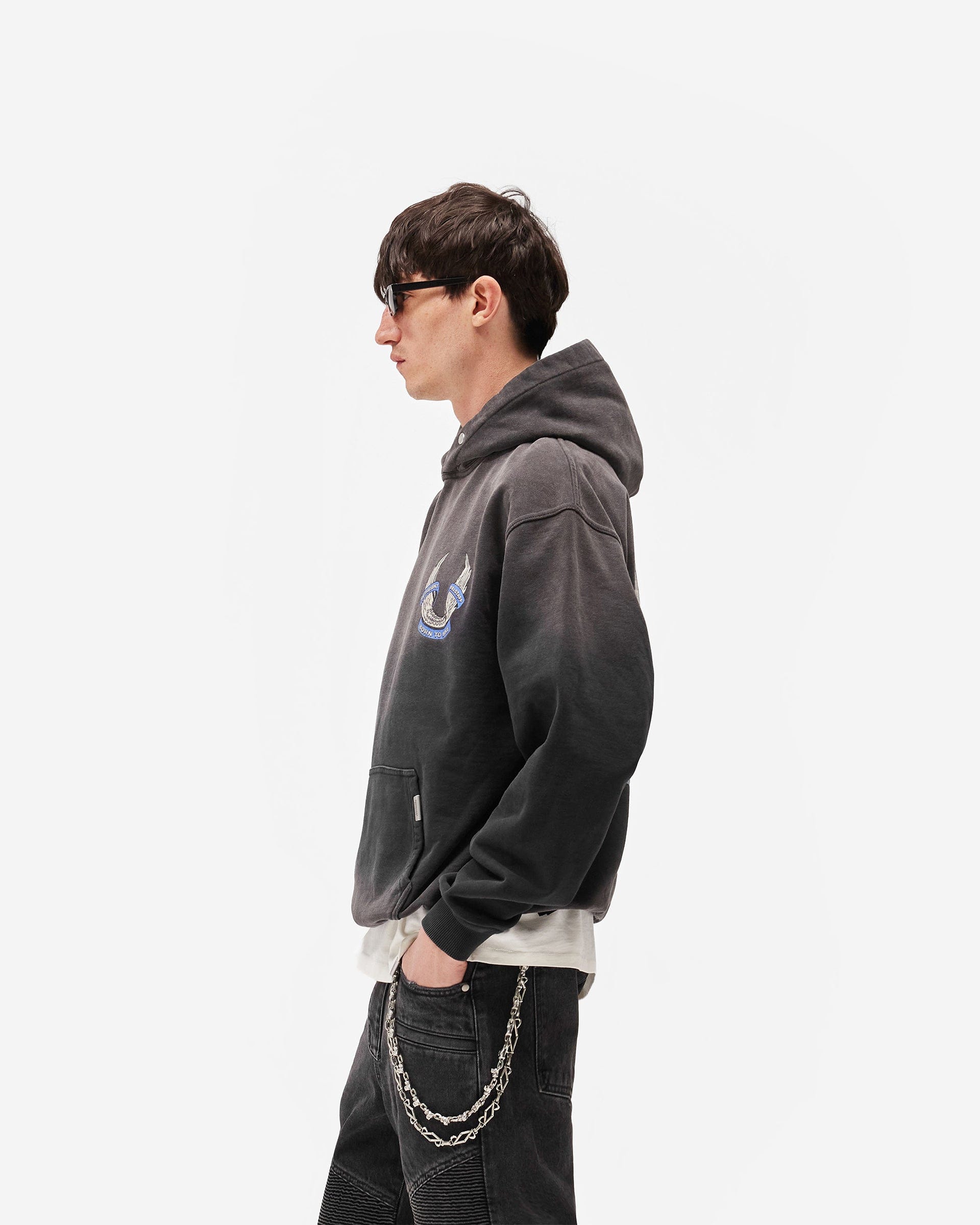 Exclusives Represent X Belstaff Born To Bike Hoodie - Aged Black