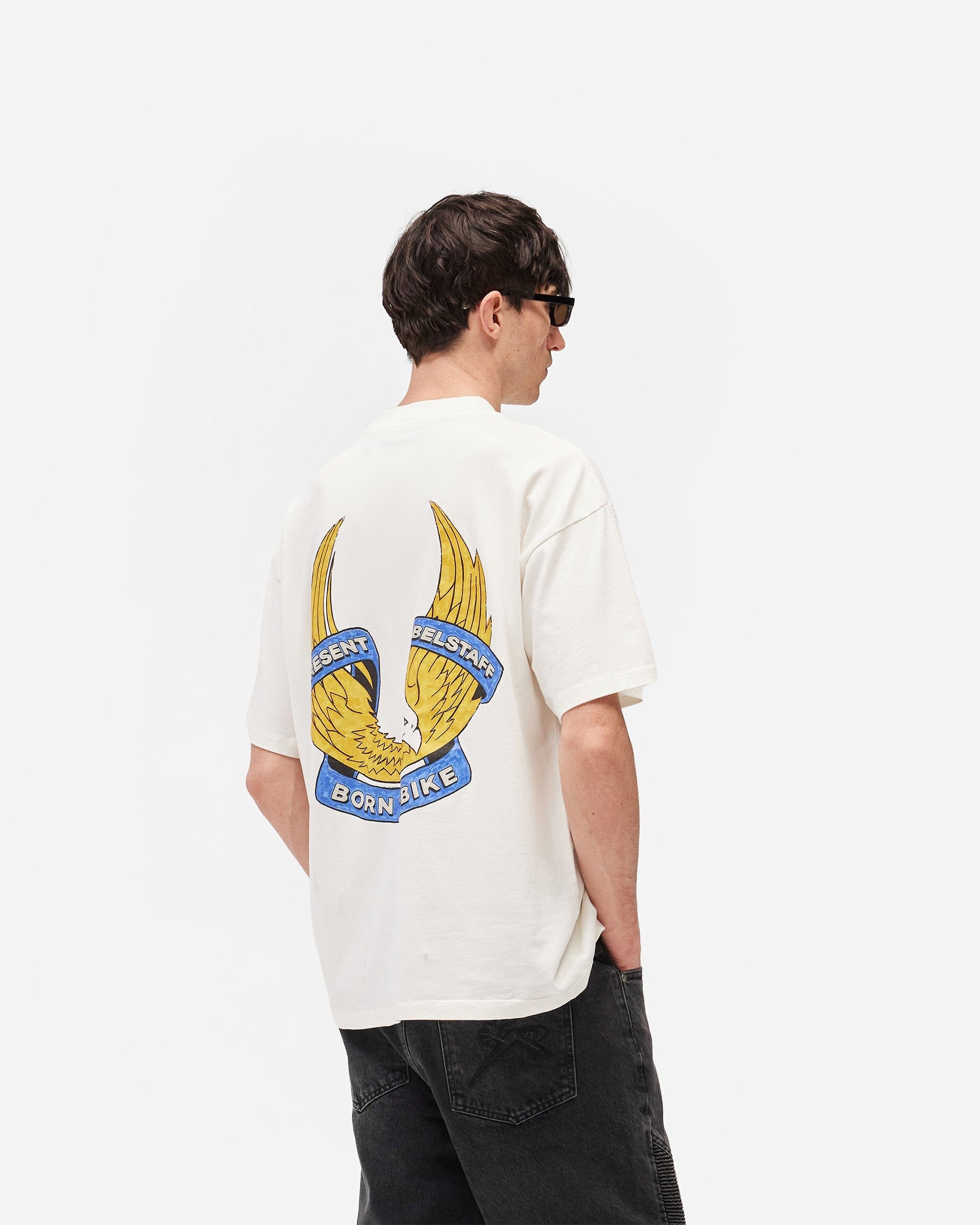 Exclusives Represent X Belstaff Born To Bike T-Shirt - Flat White