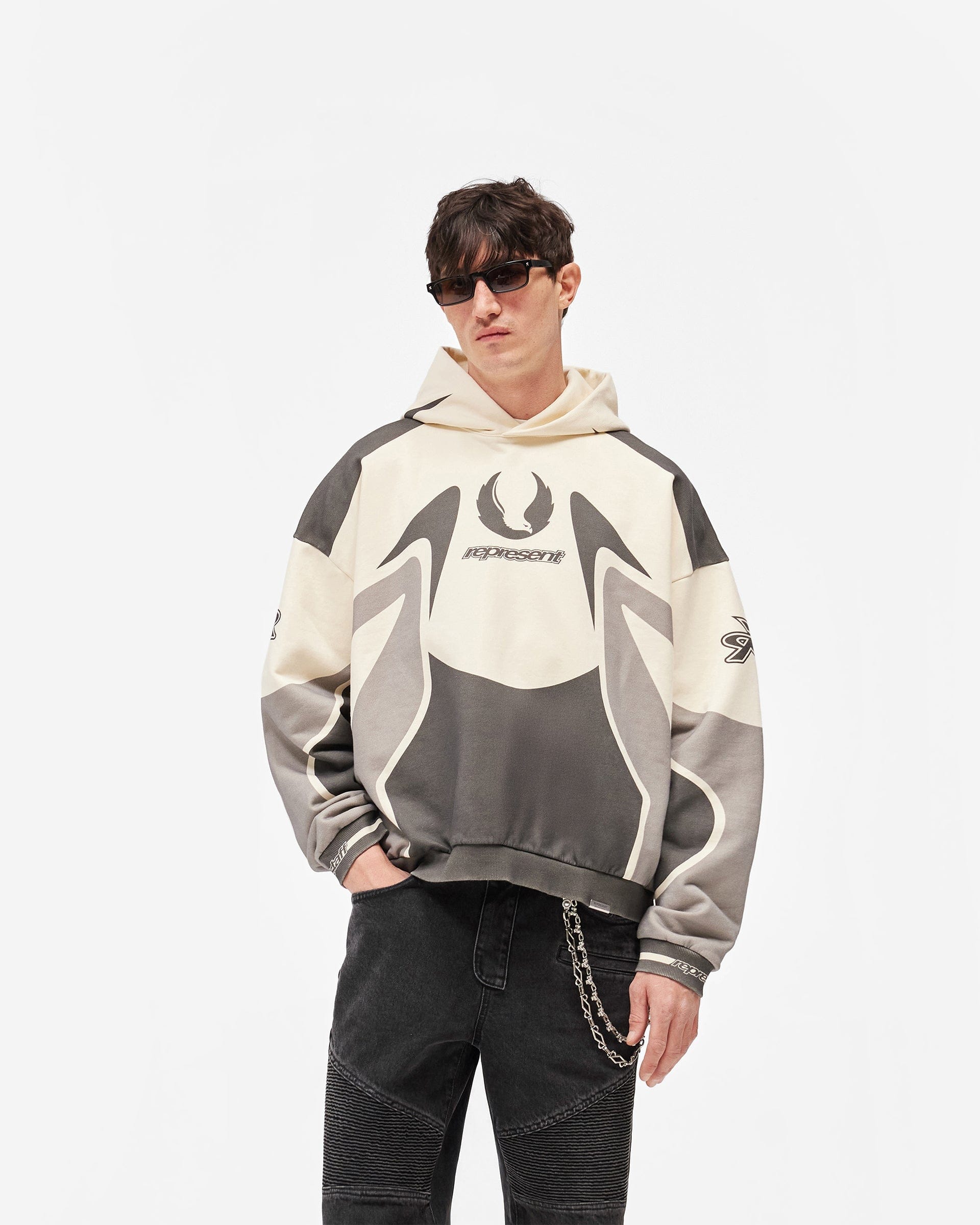 Exclusives Represent X Belstaff Racing Hoodie - Dark Grey
