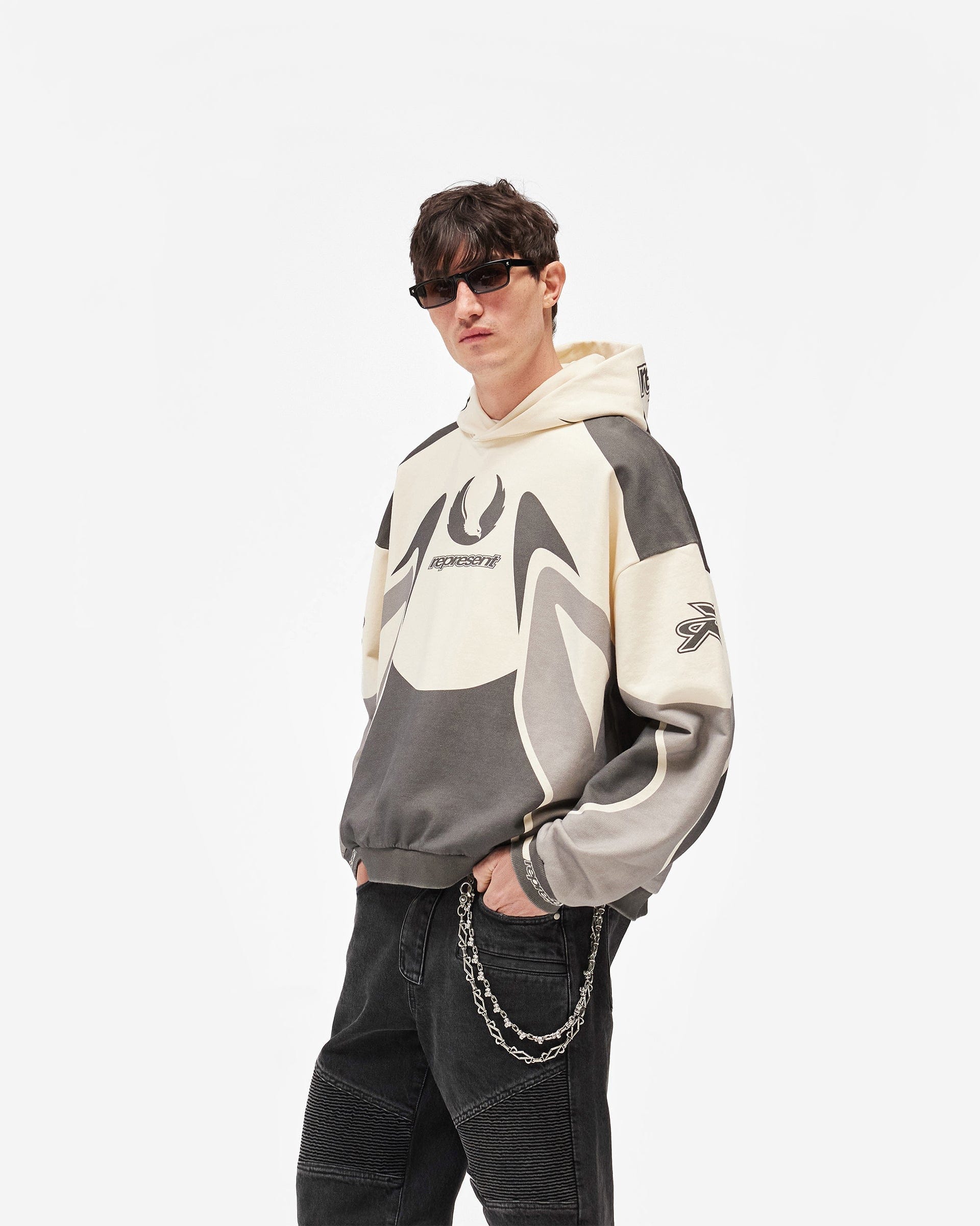 Exclusives Represent X Belstaff Racing Hoodie - Dark Grey