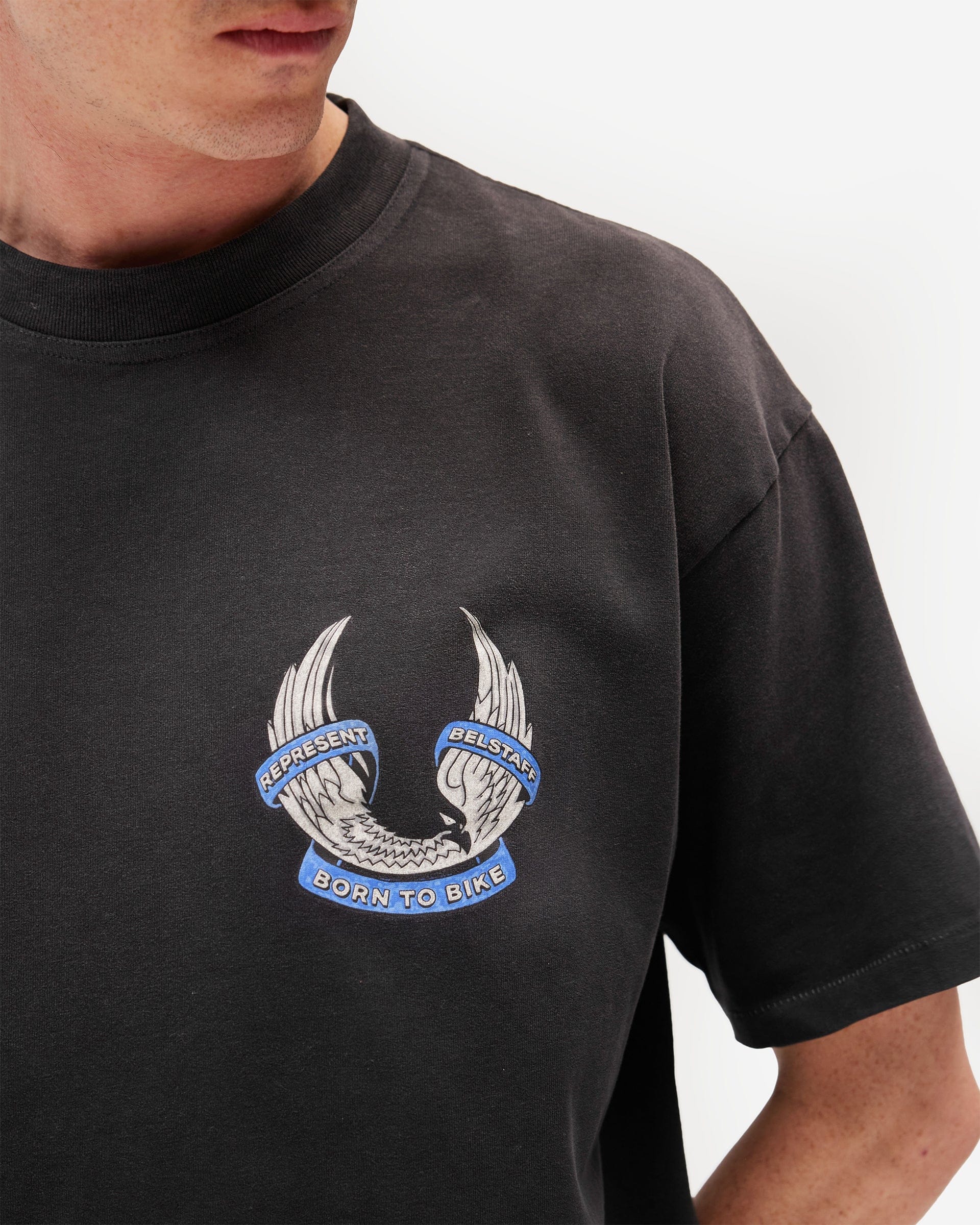 Exclusives Represent X Belstaff Born To Bike T-Shirt - Aged Black
