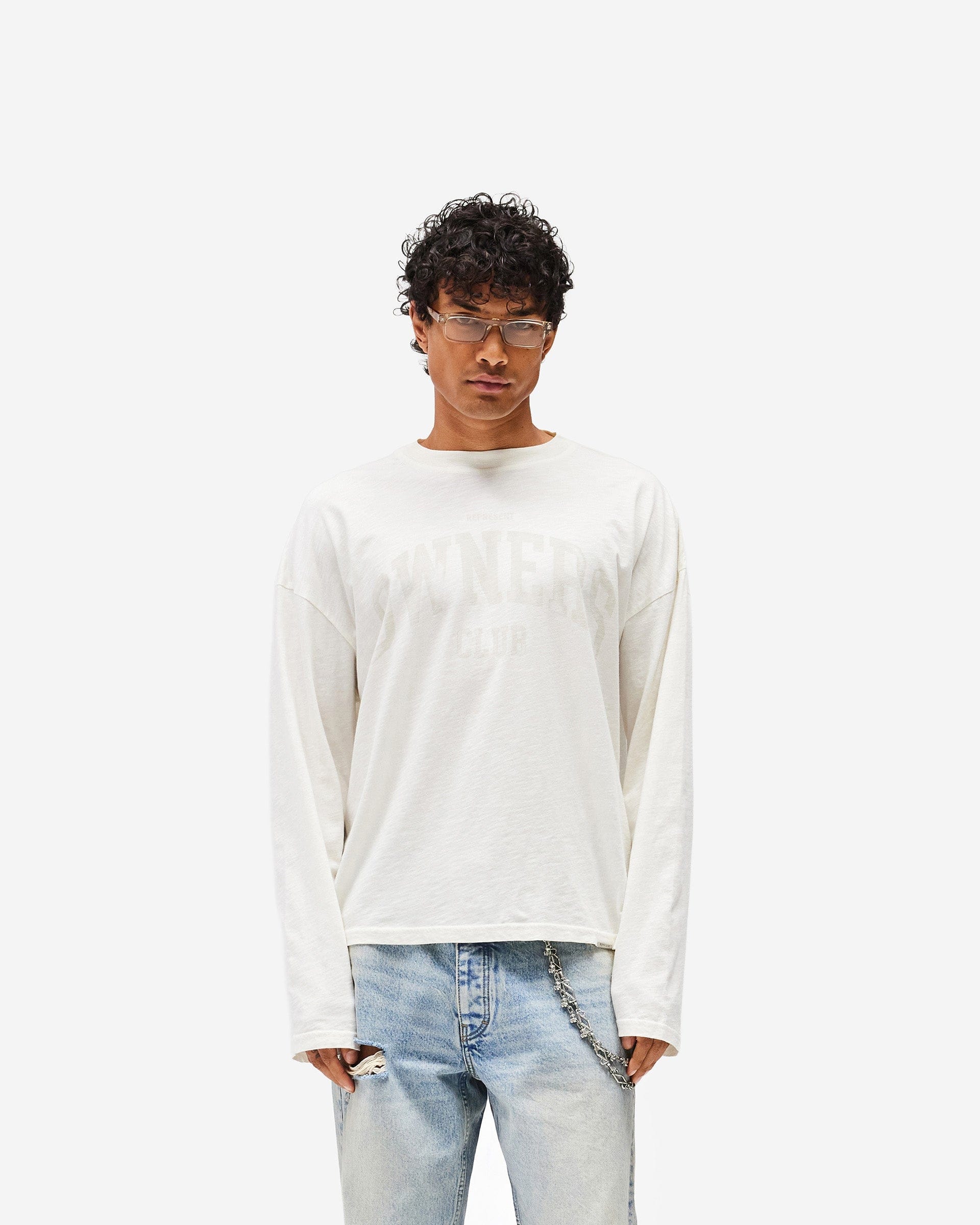 Owners Club Represent Owners Club Long Sleeve T-Shirt - Chalk