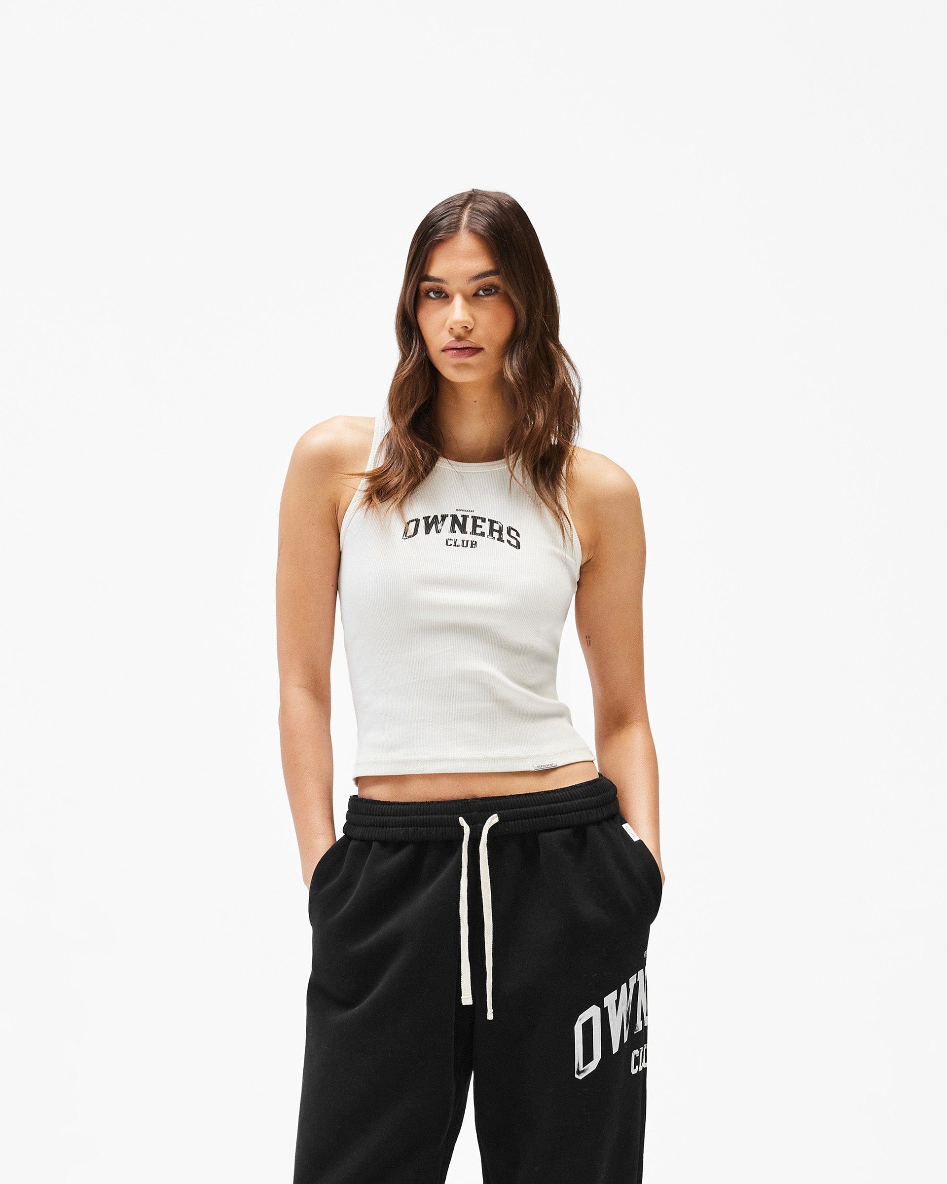 Womens Owners Club Represent Owners Club Rib Vest - Chalk