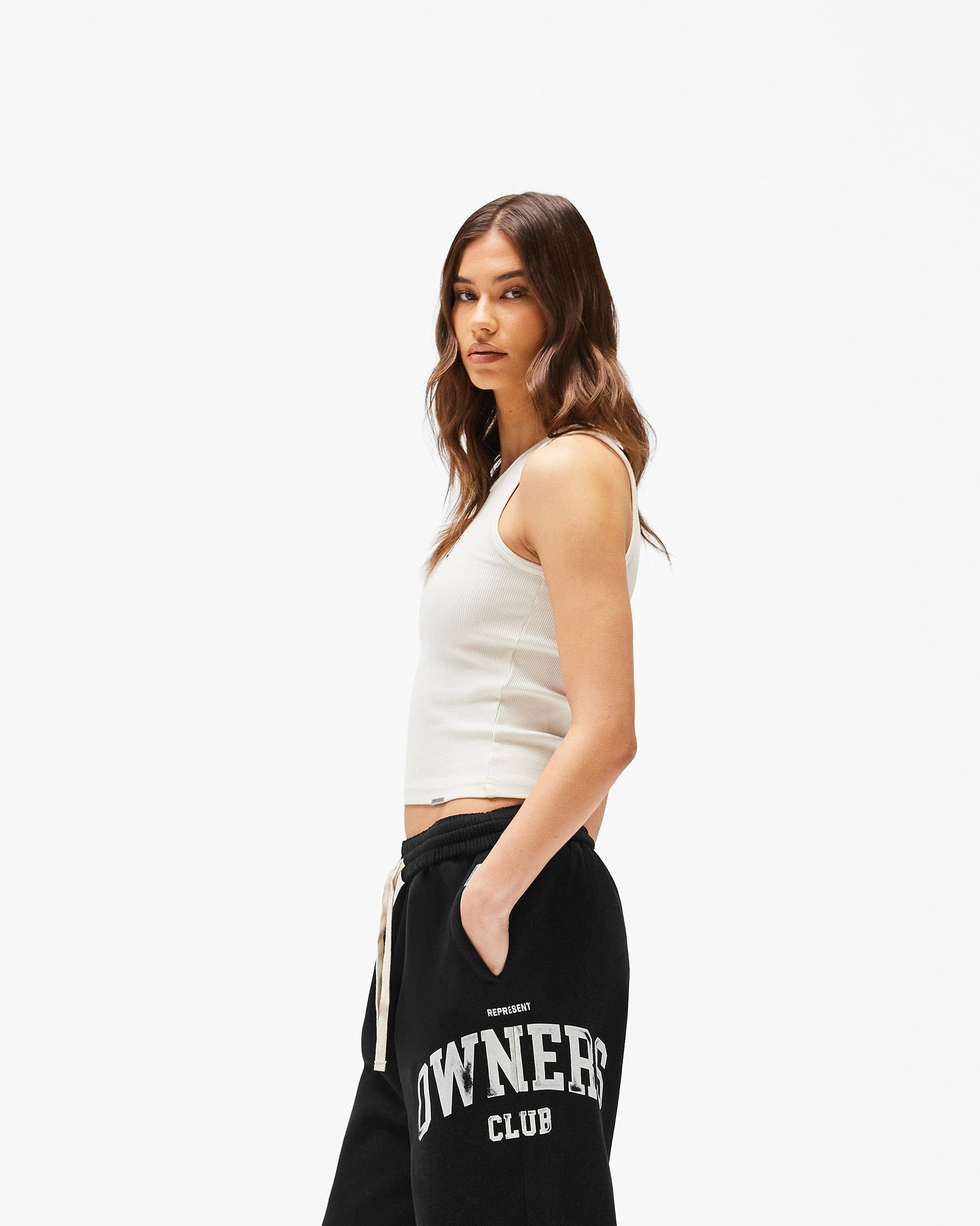 Womens Owners Club Represent Owners Club Rib Vest - Chalk