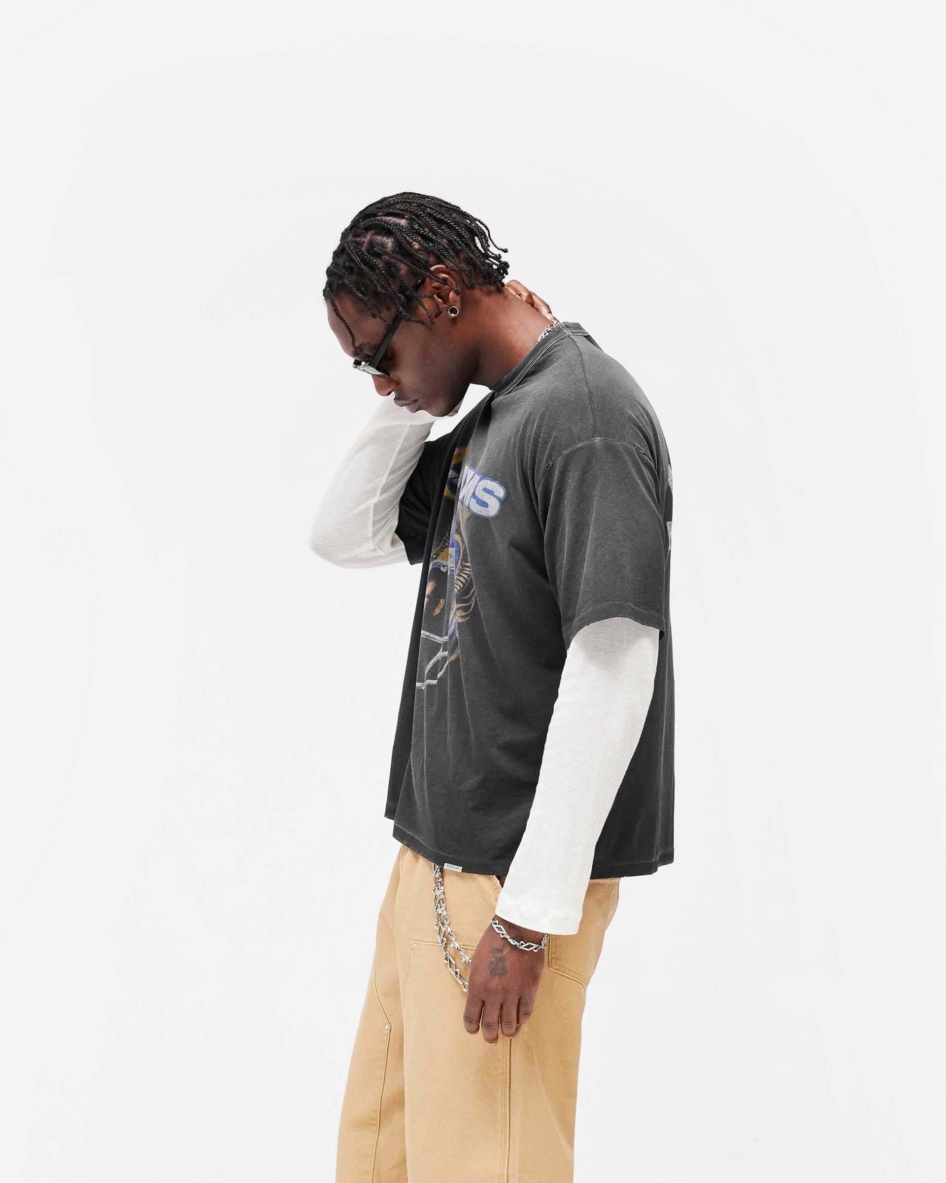 Exclusives Los Angeles Rams x Represent T-Shirt - Stained Black
