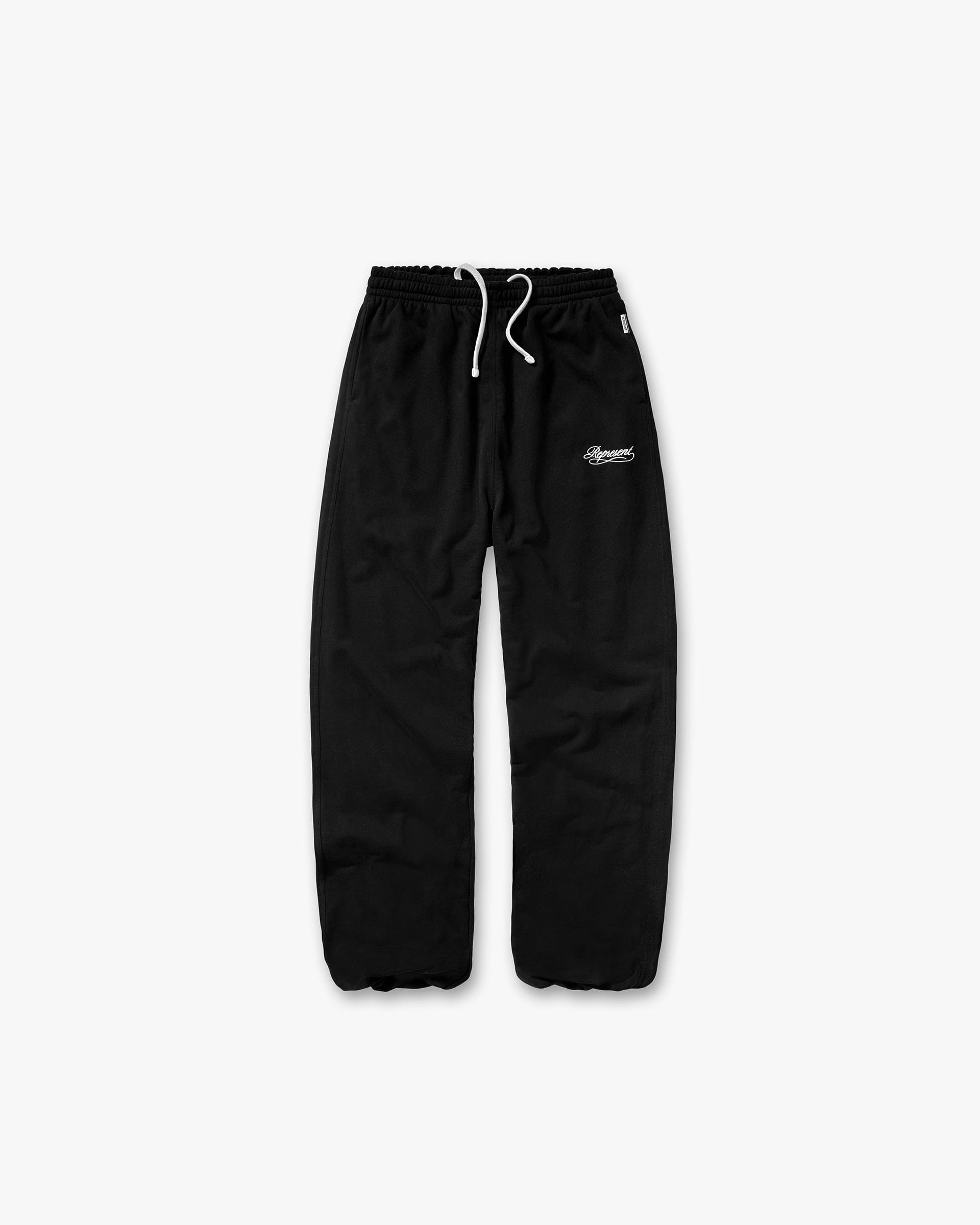 BF25 Dual Layer Script Sweatpants - Jet Black